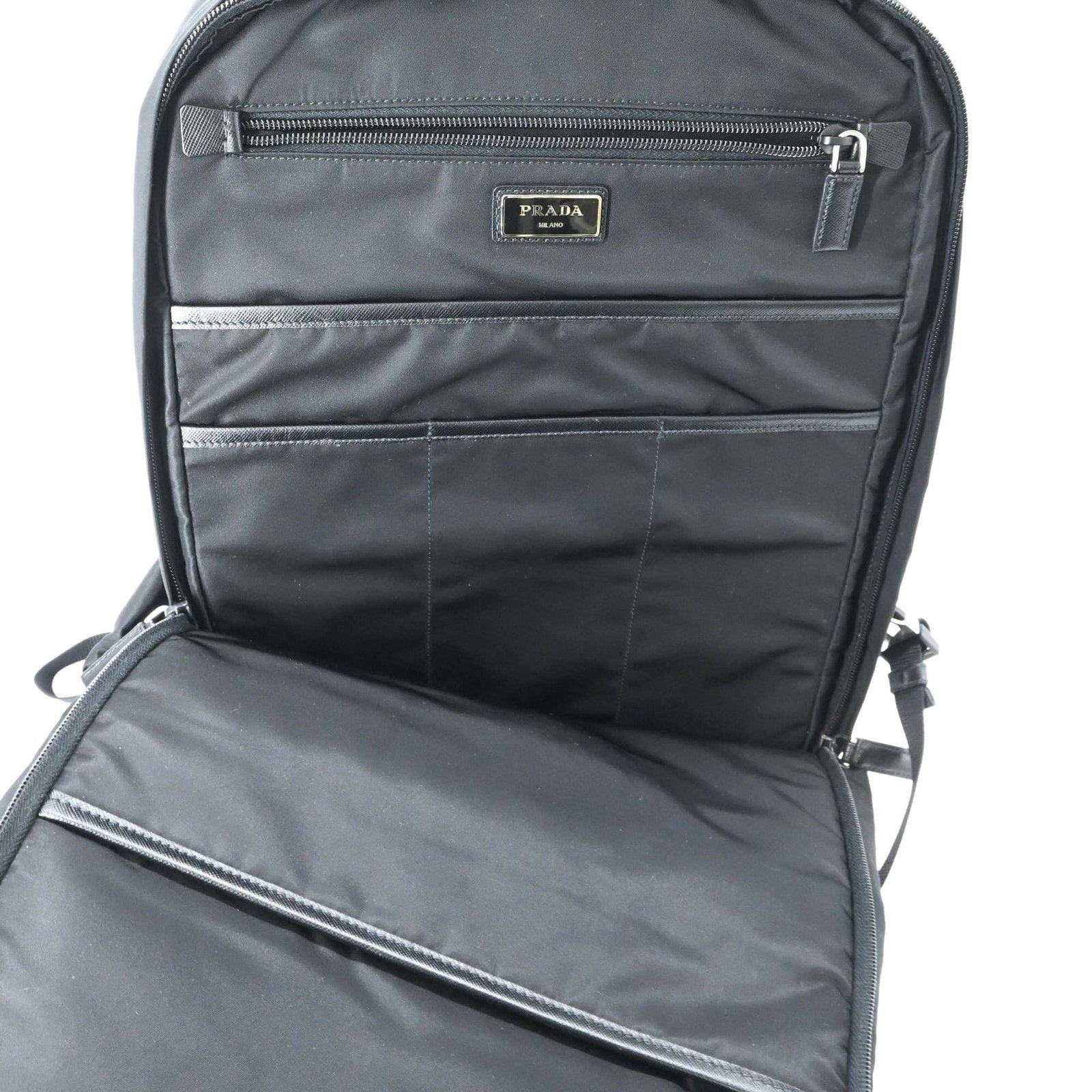 Nylon Leather Backpack Prada - 14