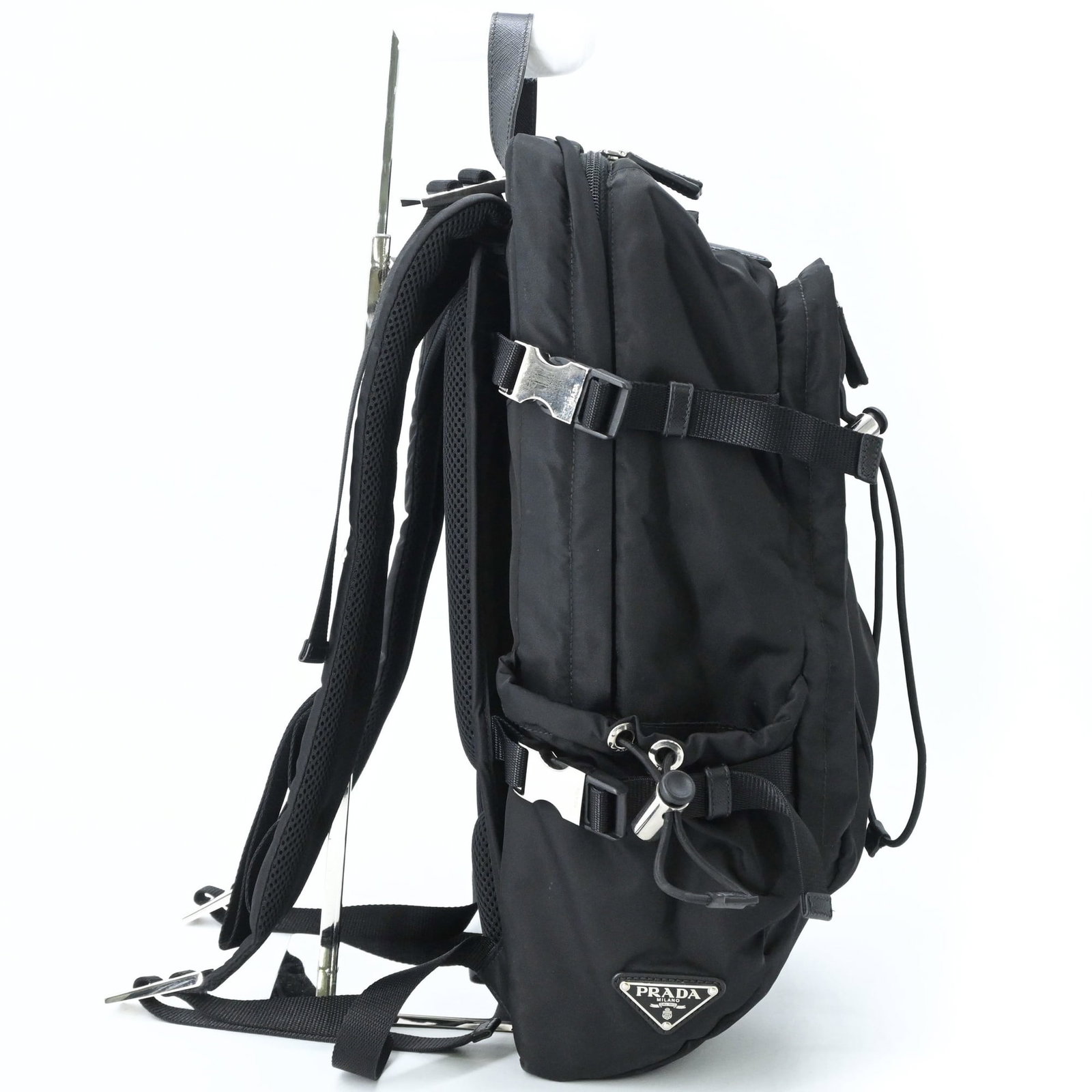 Nylon Leather Backpack Prada - 5