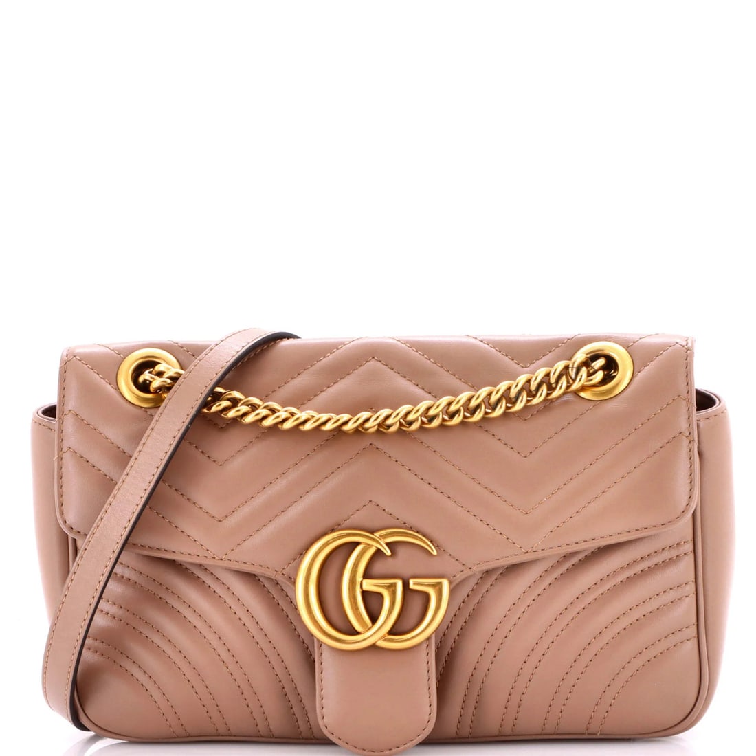 Gucci GG Flap Bag Small Matelasse Leather Marmont: Gucci GG Flap Bag Small Matelasse Leather Marmont Gucci's iconic GG Marmont Flap Bag is a stylish and versatile accessory. This small matelasse leather cross body bag features neutral exterior colors,