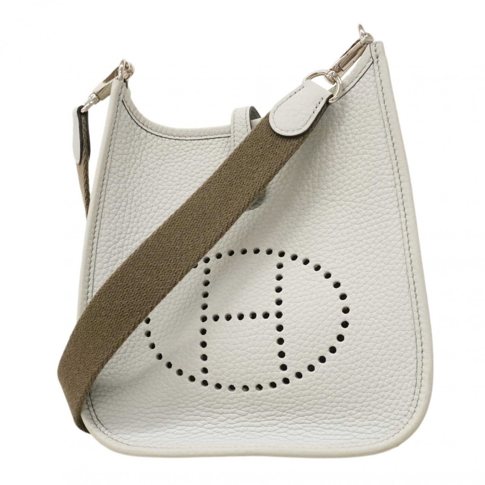 Hermes Shoulder Bag Taurillon Clemence Leather: Hermes Shoulder Bag Taurillon Clemence Leather Taurillon Clemence Leather shoulder bag from Hermes, featuring a classic design with silver hardware and a timeless blue color. This pre-owned bag