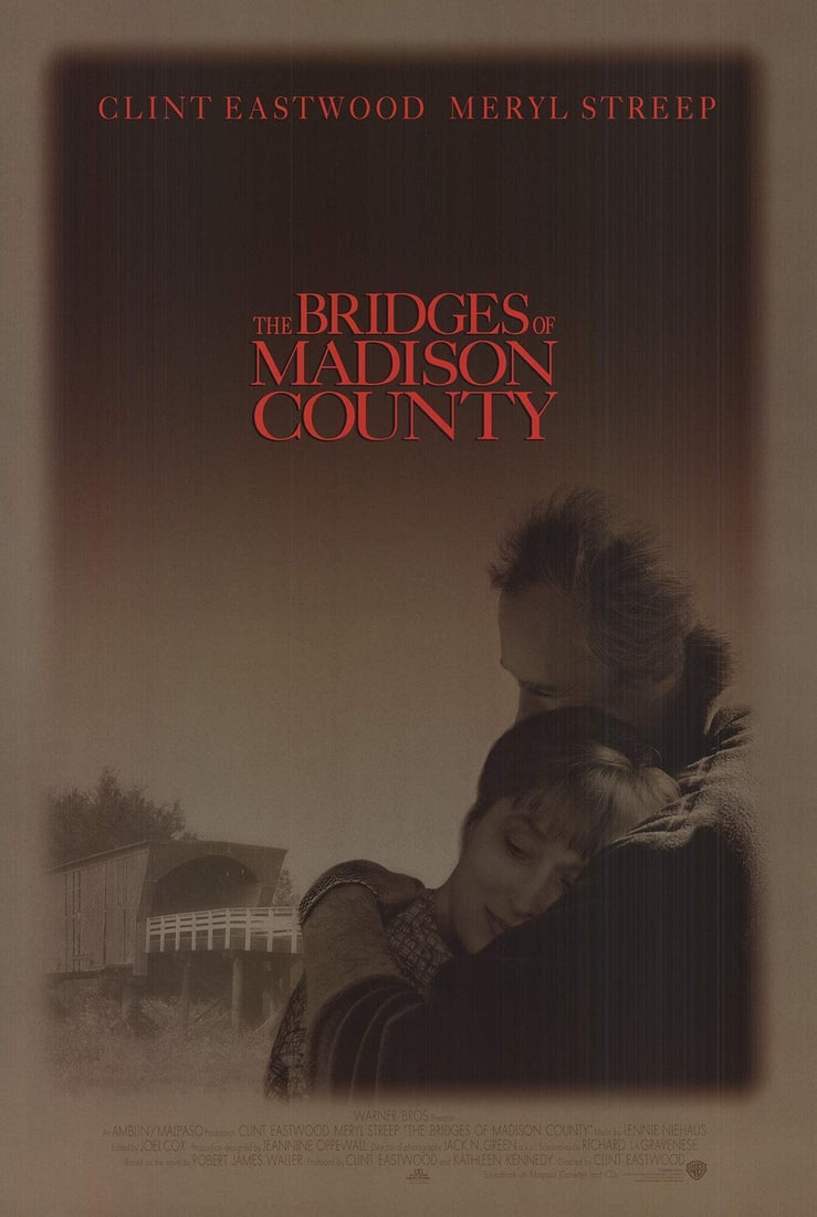 ARTIST UNKNOWN The Bridges of Madison County 40" x 27" Offset Lithograph 1995: ARTIST UNKNOWN The Bridges of Madison County 40" x 27" Offset Lithograph 1995 Item Specifics: Artist: Artist Unknown Brand: Artist Unknown Exact Year: 1995 Height: 40 Item Height: 40 Subject: Figures