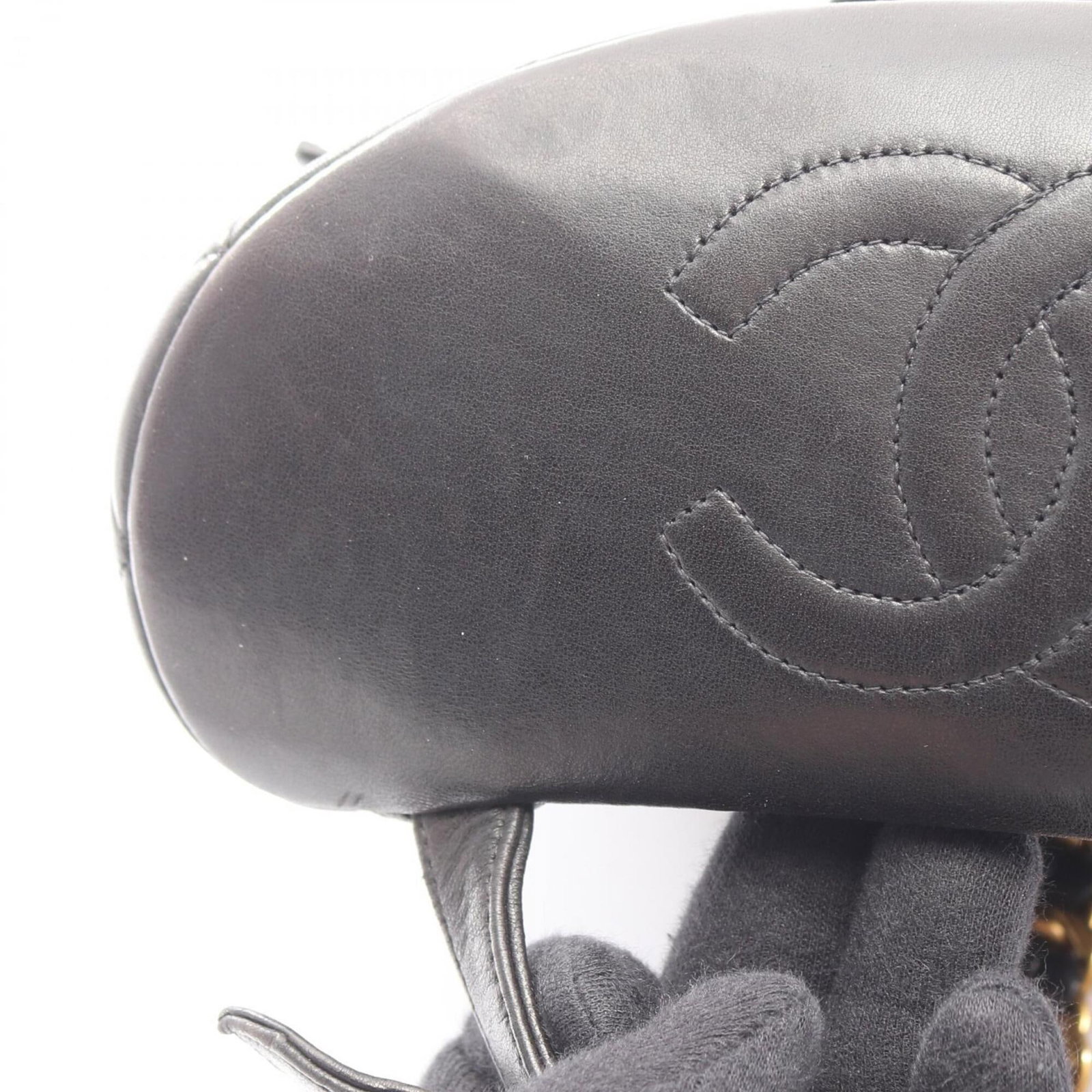 Leather Chanel Handbag Backpack - 8