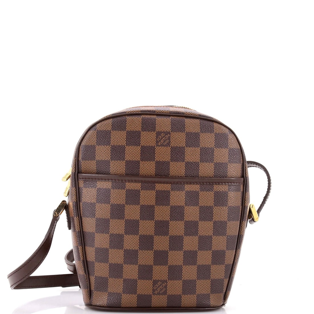 Louis Vuitton Ipanema Damier Handbag: Louis Vuitton Ipanema Damier Handbag Brown Louis Vuitton Ipanema Damier PM Cross Body Bag with scuffs, minor creases, and edge wear. Measuring 9" height, 6" width, and 3" depth, this canvas-coated