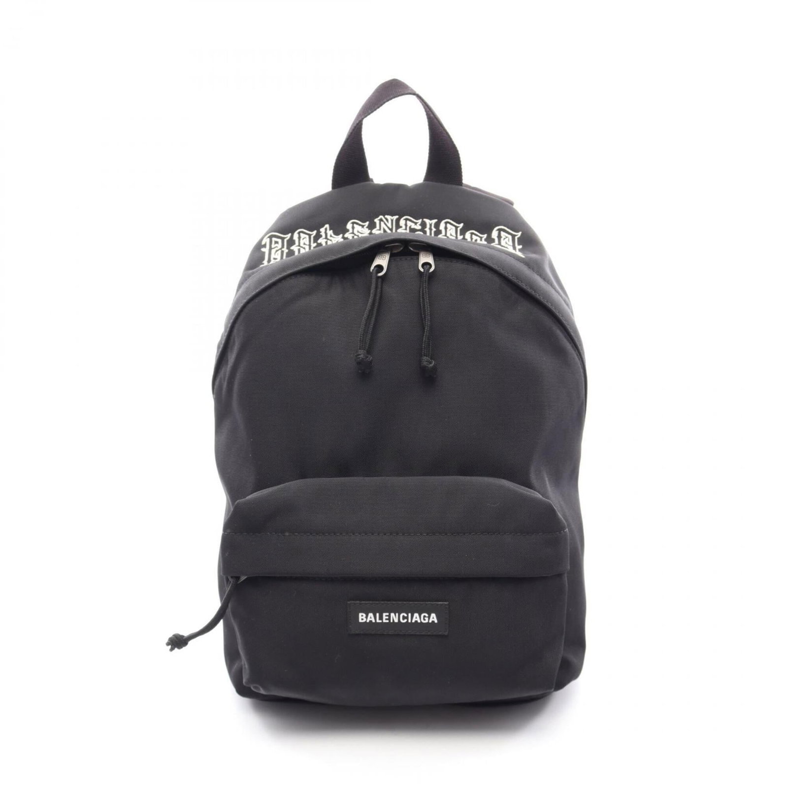 Handbag Nylon Backpack Balenciaga: Handbag Nylon Backpack Balenciaga Balenciaga nylon backpack with classic design, measuring 35cm x 24cm x 9cm. Showcasing the iconic brand's signature style, this used backpack features a black color