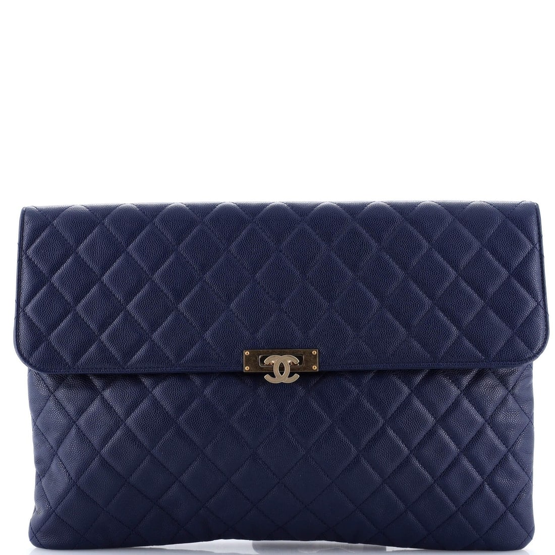 Quilted Large Caviar Class Golden Case Chanel Clutch (1 of 5)