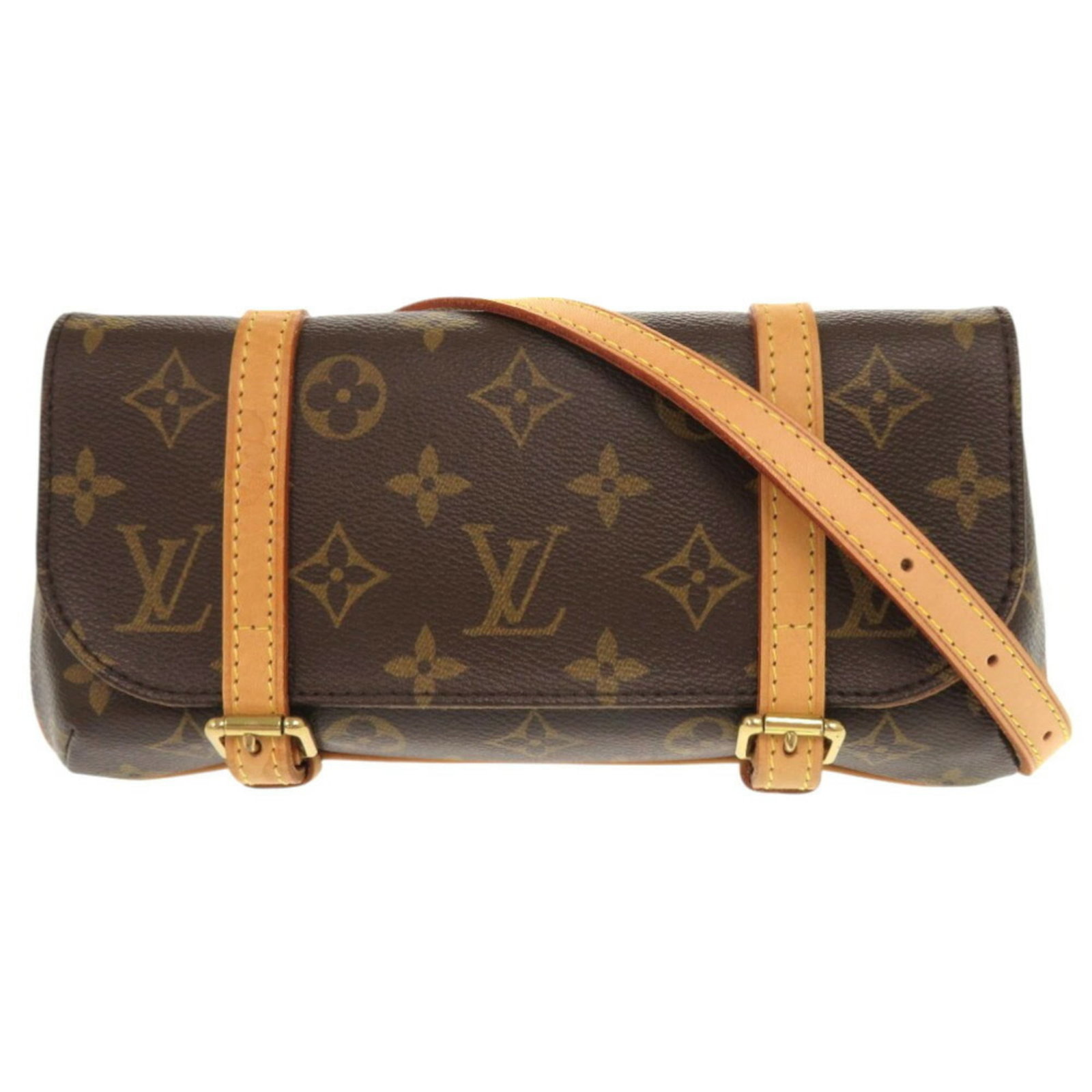 Louis Vuitton Pack Fanny Pochette Monogram: Louis Vuitton Pack Fanny Pochette Monogram Brown Louis Vuitton Pack Fanny Pochette Monogram features a classic design with monogram pattern, available in brown color. The item has a belt closure and a