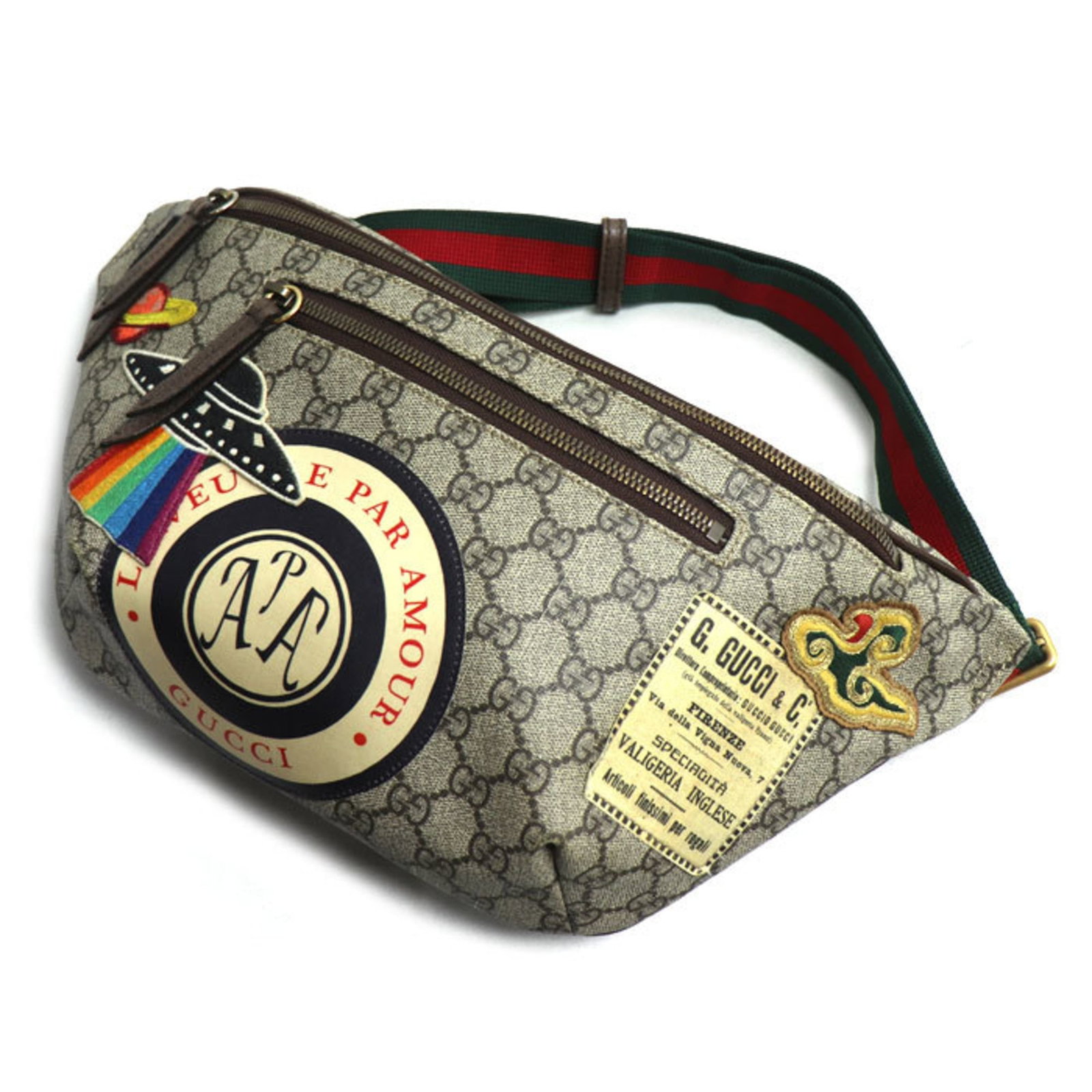 Gucci fanny pack supreme leather gg: Gucci fanny pack supreme leather gg Gucci fanny pack supreme leather gg in beige, featuring the iconic GG Supreme logo. This used item has traces of usage and minor scratches/dirt, but remains in