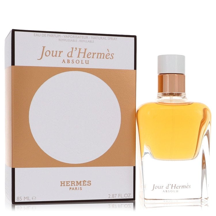 Jour D'hermes Absolu Perfume By Hermes Eau De Parfum Spray Refillable: Jour D'hermes Absolu Perfume By Hermes Eau De Parfum Spray Refillable 2.87 oz Eau De Parfum Spray Refillable, featuring the iconic Jour d'Herm?s Absolu perfume by Hermes, now available in a