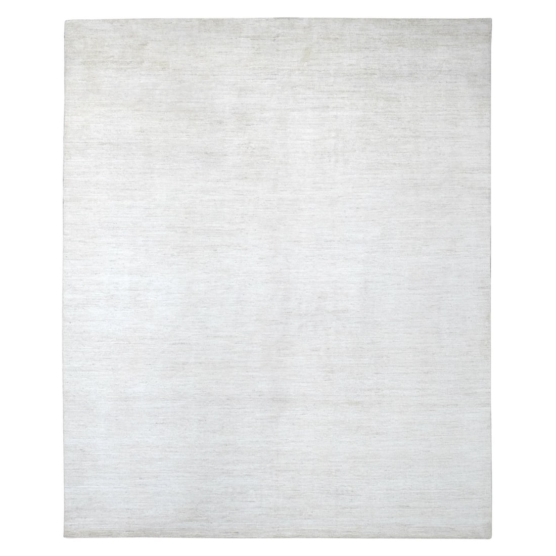 7'10"x9'7" Ivory Plain Solid Pattern Hand Knotted Ghazni Wool Oriental Rug: 7'10"x9'7" Ivory Plain Solid Pattern Hand Knotted Ghazni Wool Oriental Rug 7'10"x9'7" Ivory Plain Solid Pattern Hand Knotted Ghazni Wool Oriental Rug - A stunning example of traditional Afghan