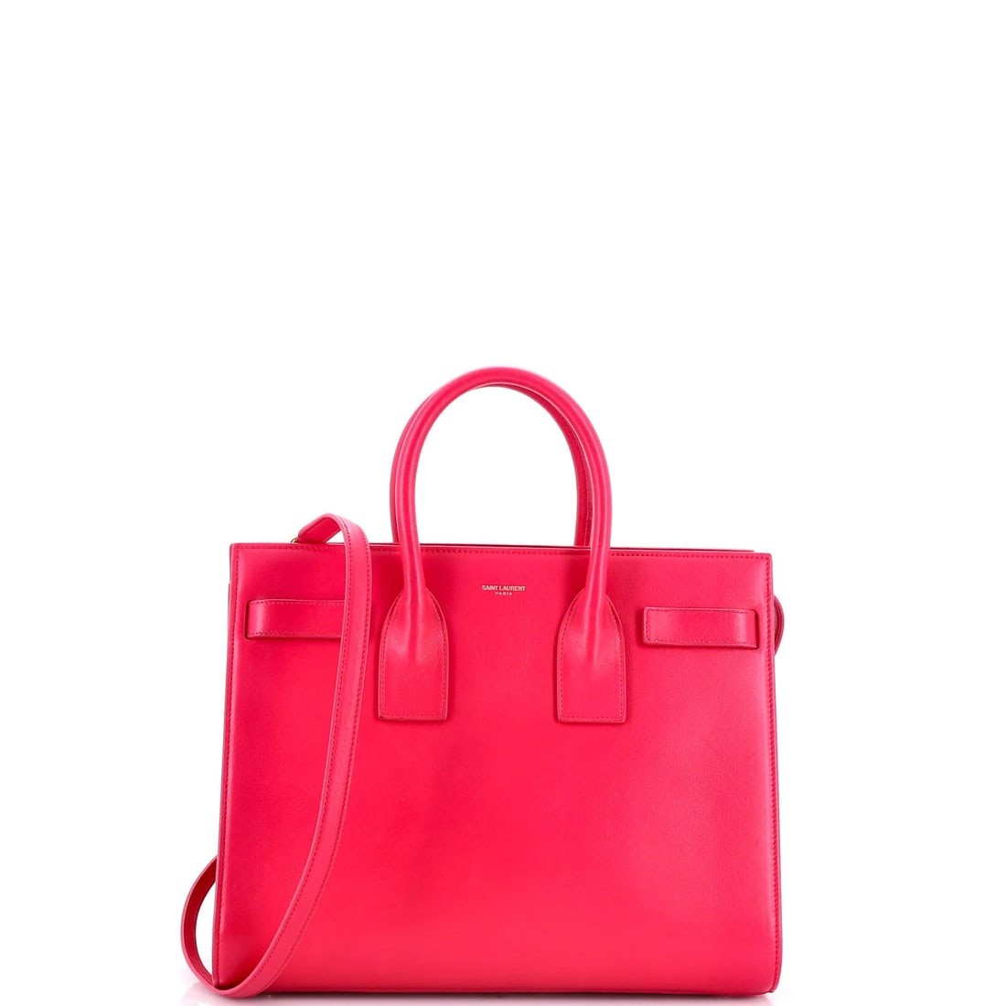 Saint Laurent Sac de Jour Bag Leather Small: Saint Laurent Sac de Jour Bag Leather Small Small Pink Saint Laurent Sac de Jour Leather Bag with Gold Hardware, featuring a classic top handle and suede interior. The bag showcases pink leather