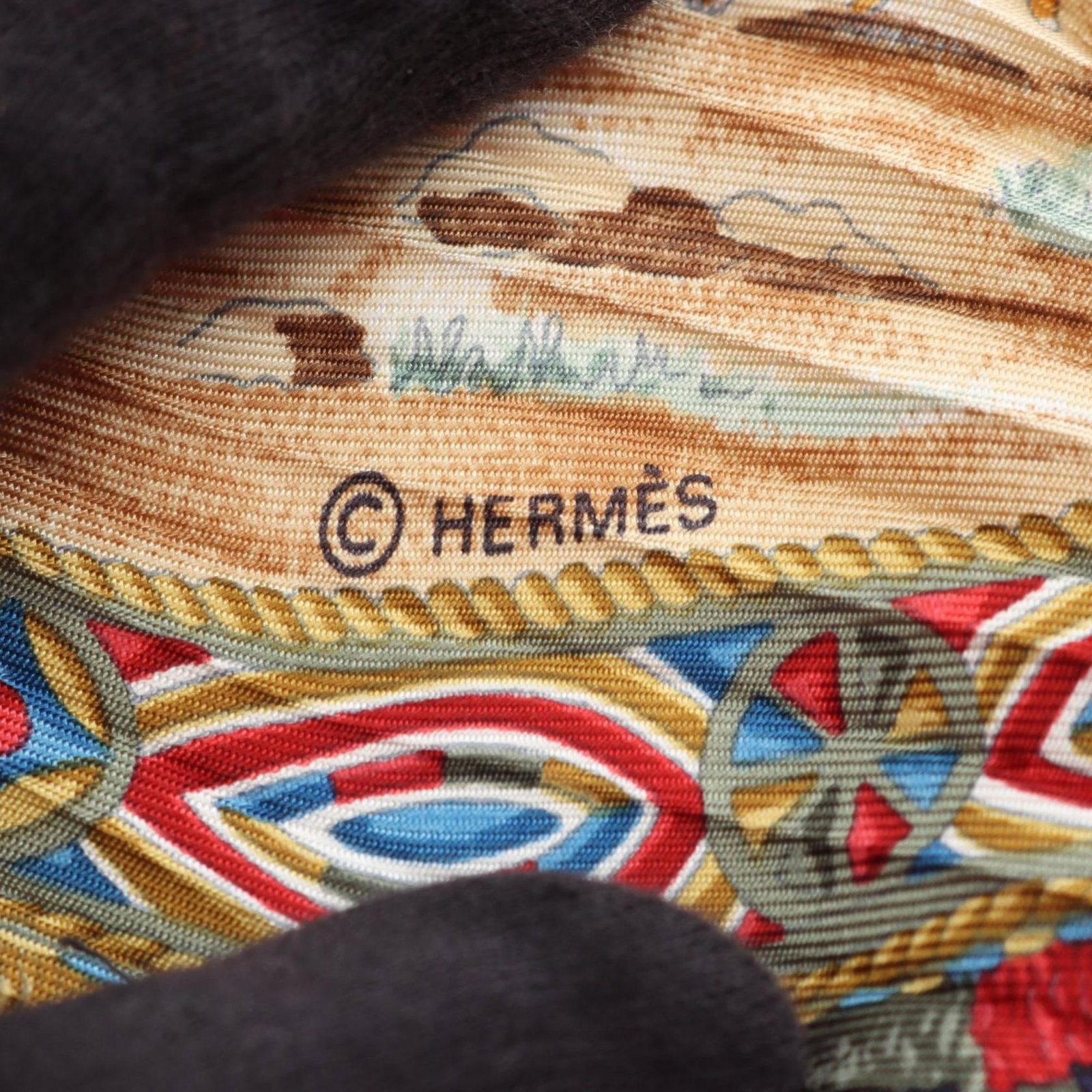 Silk Hermes Scarf - 2