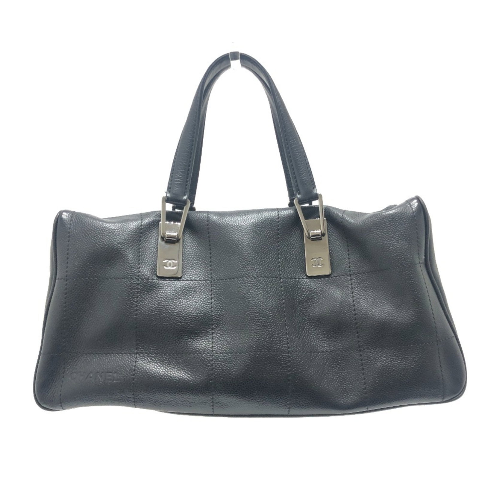 Chanel Boston Bag Handbag Grained Calfskin: Chanel Boston Bag Handbag Grained Calfskin Grained Calfskin exterior gives the Chanel Boston Bag its distinctive look and feel, while black color provides a sleek and timeless aesthetic. This