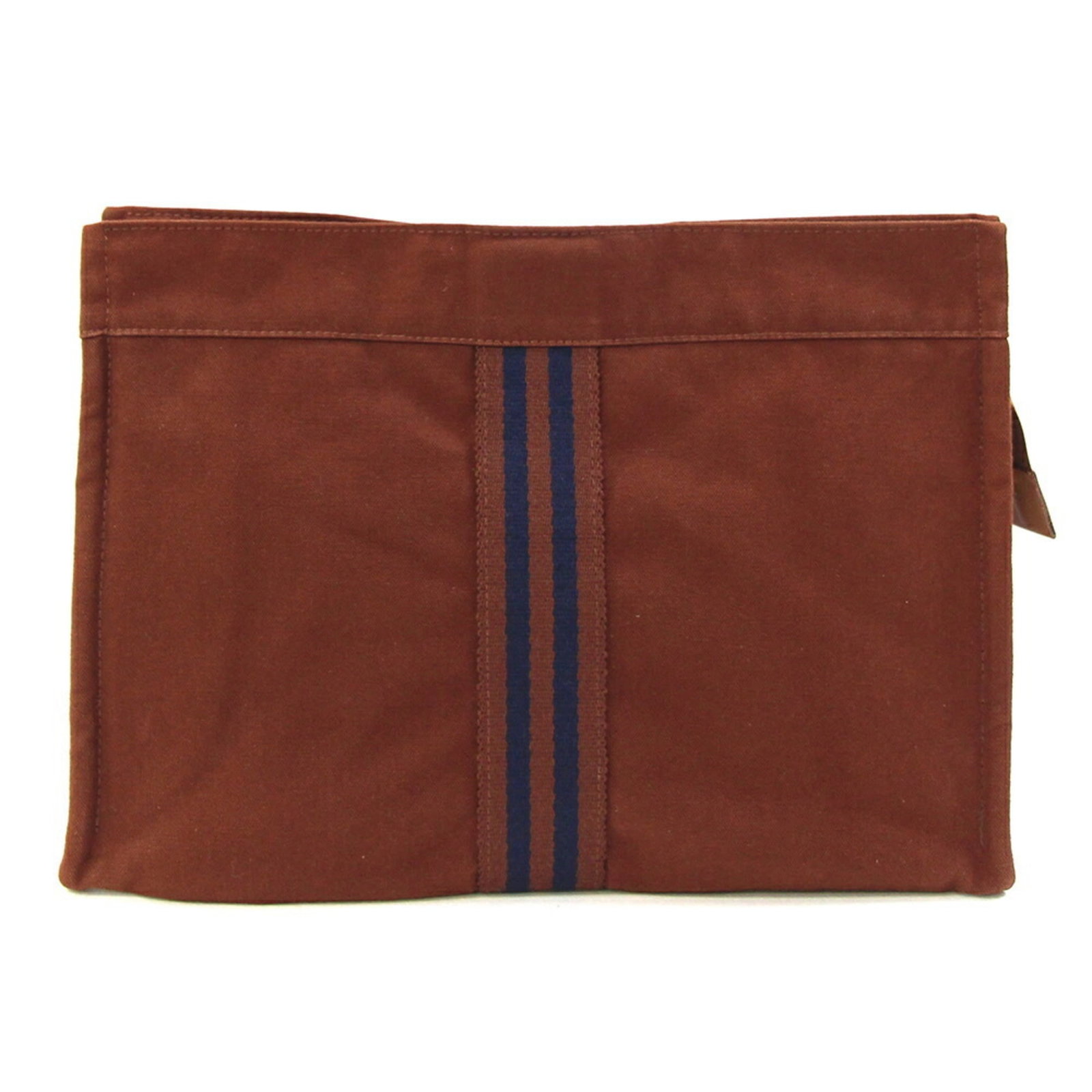 Hermes Clutch Bag Cotton Canvas: Hermes Clutch Bag Cotton Canvas This Hermes Clutch Bag Cotton Canvas features a classic brown and navy design, showcasing the timeless elegance of the iconic brand. With its cotton canvas material