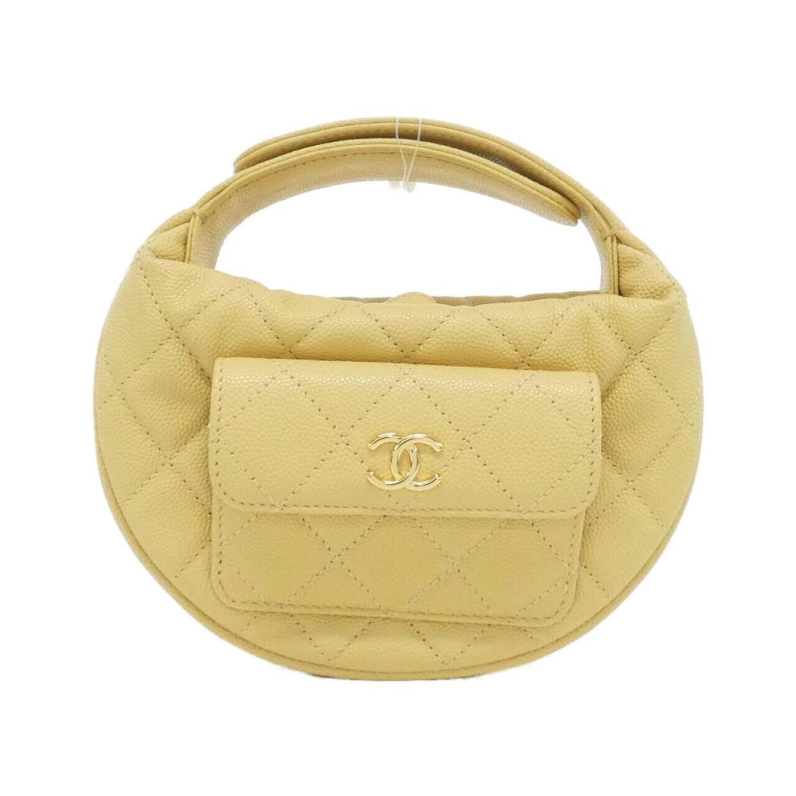 Calfskin Grained Chanel Handbag: Calfskin Grained Chanel Handbag Yellow Grained Calfskin Chanel Handbag for Sale - A Versatile and Timeless Classic.This iconic handbag features a vibrant yellow grained calfskin exterior, complemented