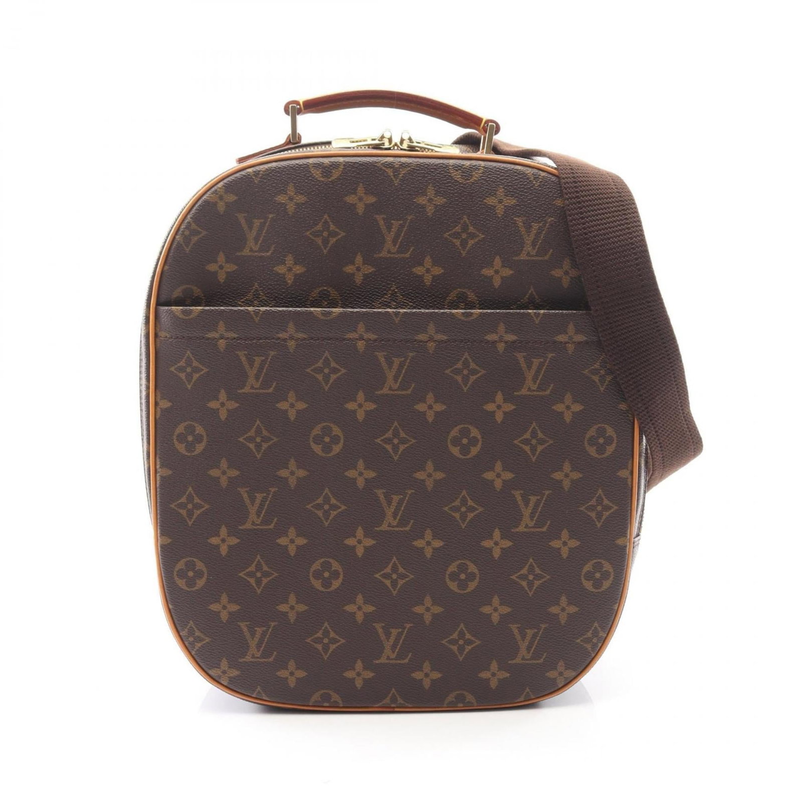 Canvas Leather Coated Handbag by Louis Vuitton: Canvas Leather Coated Handbag by Louis Vuitton Canvas Leather Coated Handbag by Louis Vuitton - A timeless piece with a rich history. This brown, coated canvas and leather handbag features a classic d