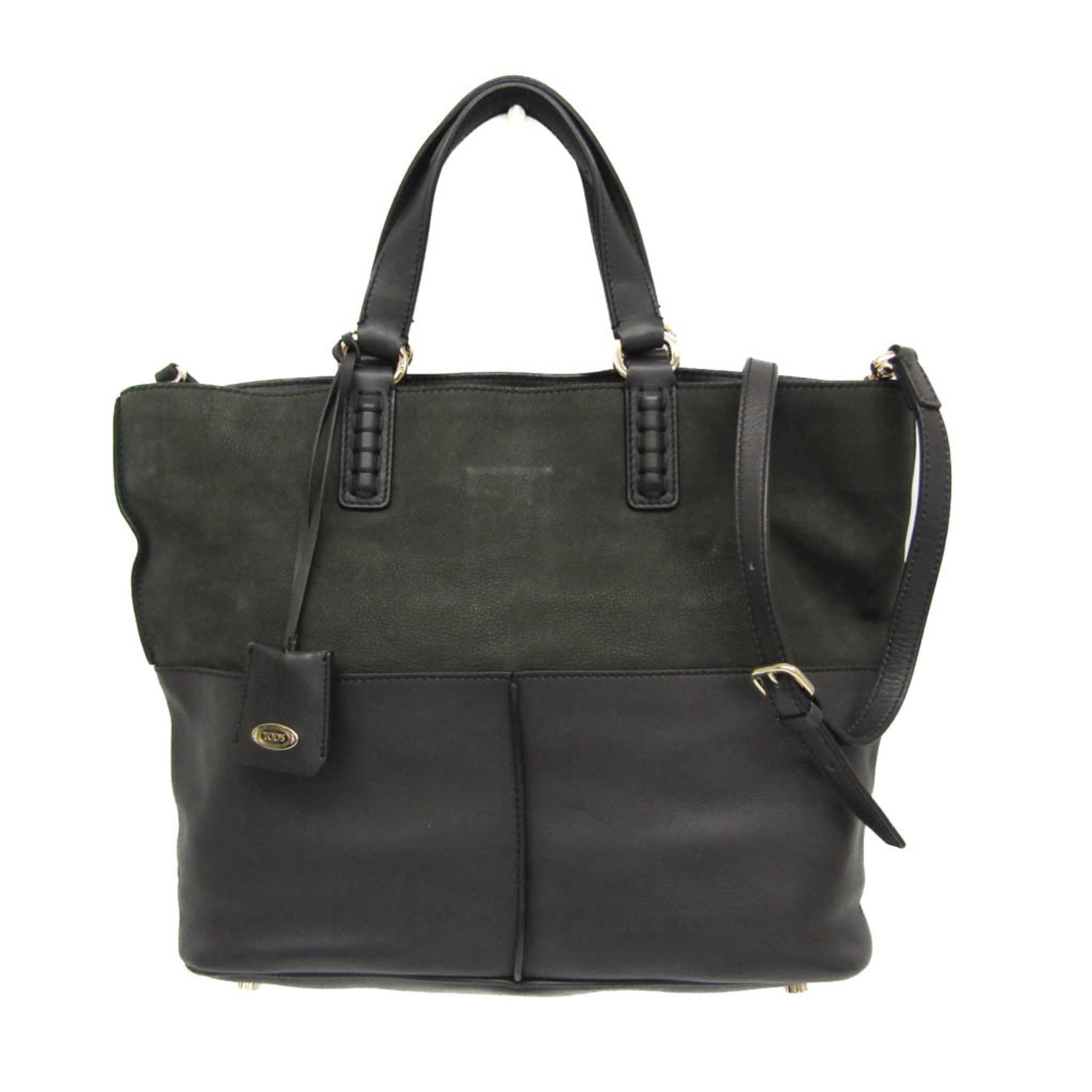Shoulder Bag Leather Bag Tod's: Shoulder Bag Leather Bag Tod's Tod's iconic leather shoulder bag, crafted from high-quality materials and boasting a timeless design. With its classic black and khaki color options, this versatile tot