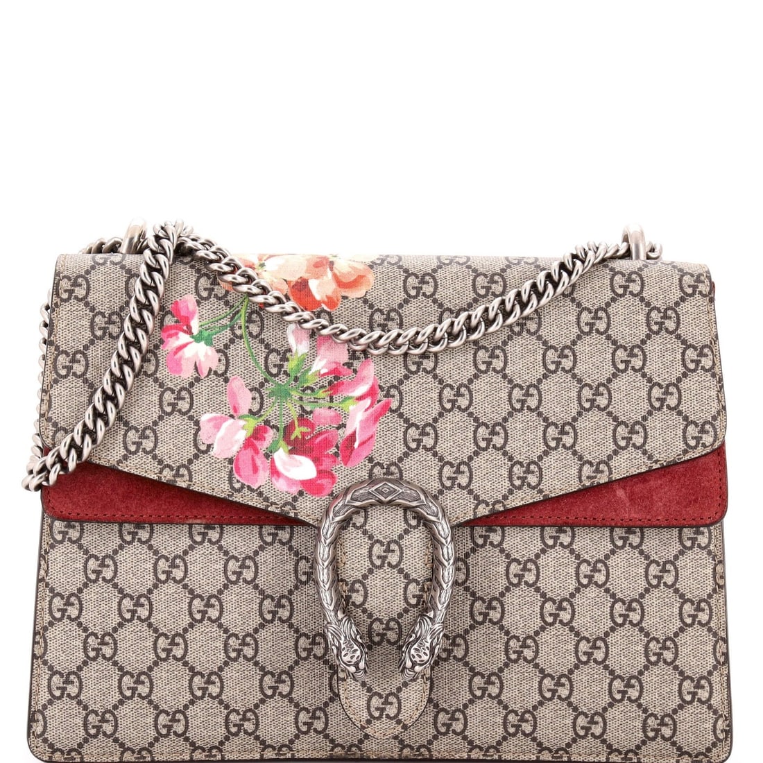 Dionysus bag blooms print medium coated canvas GG (1 of 6)