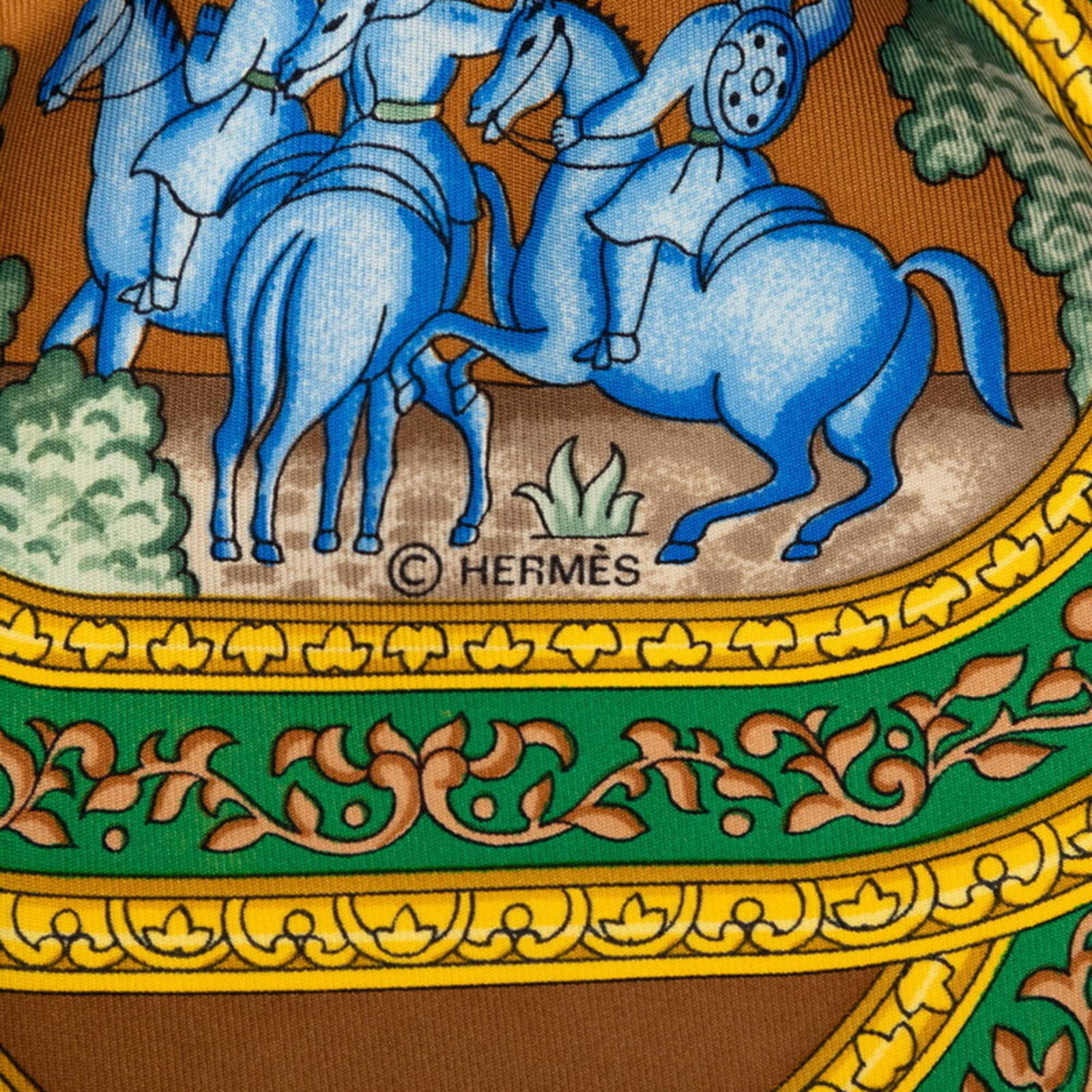 Silk Hermes Scarf - 5