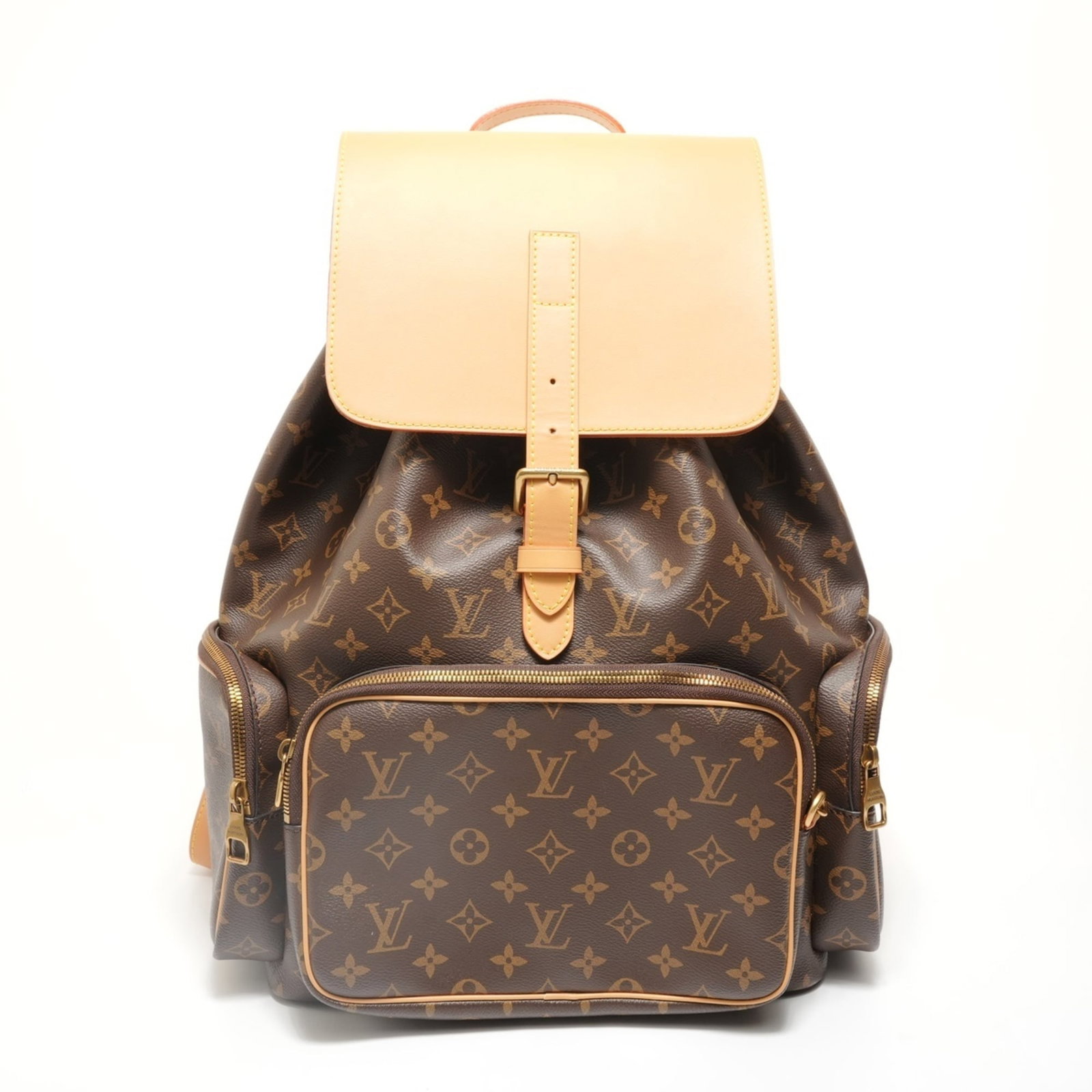 Louis Vuitton Backpack Monogram: Louis Vuitton Backpack Monogram Brown Louis Vuitton Monogram Backpack, 44cm x 40cm x 18cm. This classic backpack features the iconic monogram pattern and has a sturdy design with adjustable straps and
