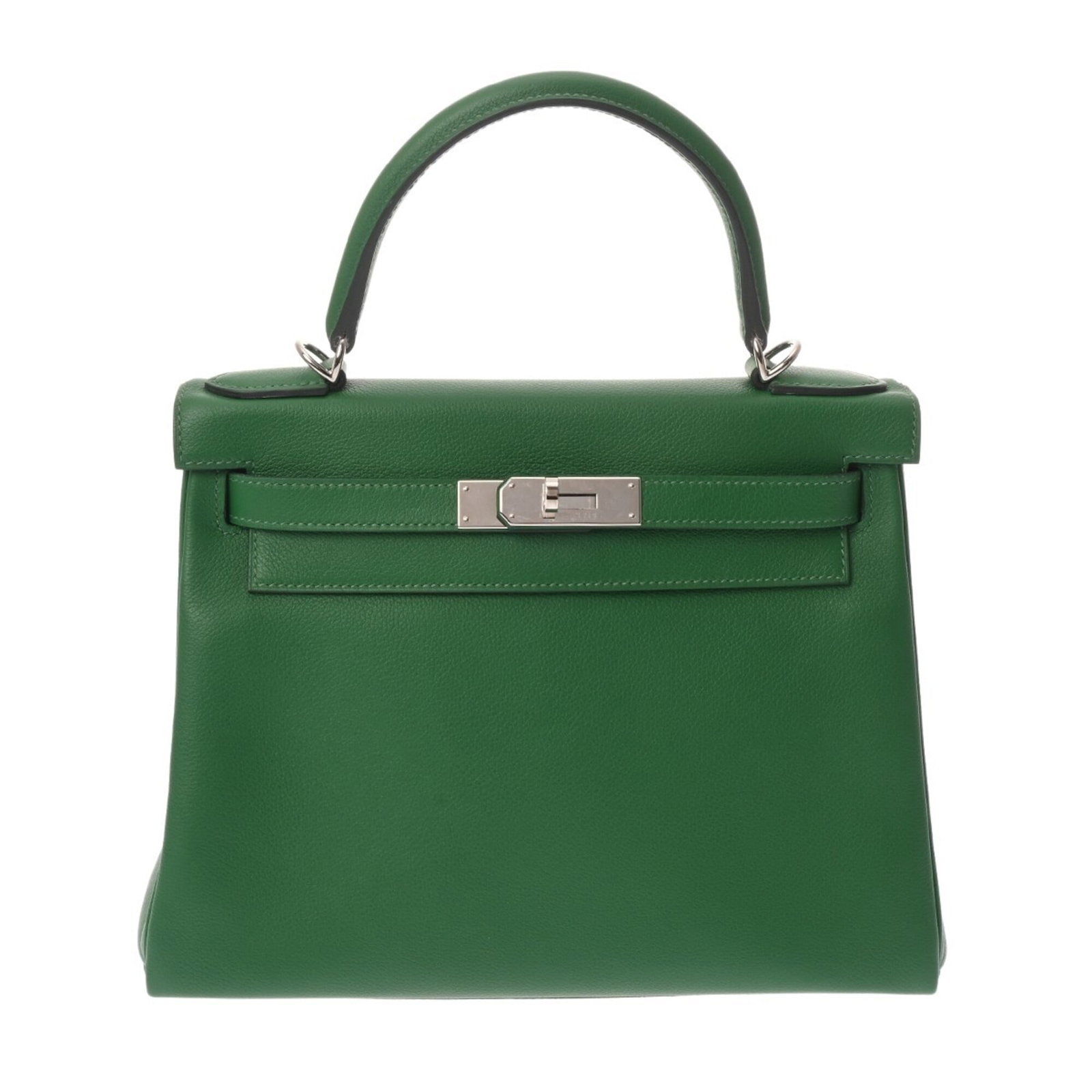 Evercalf leather handbag by Hermes: Evercalf leather handbag by Hermes Evercalf leather handbag by Hermes, featuring a timeless Bambou color and classic design. With its durable Evercalf material and compact size, this versatile bag is