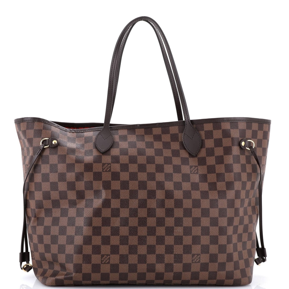 Louis Vuitton Neverfull Tote Damier GM: Louis Vuitton Neverfull Tote Damier GM Brown Louis Vuitton Neverfull Tote Damier GM in Good Condition. This iconic tote features heavy corner wear, scuffs, edge wear, and minor creases on the