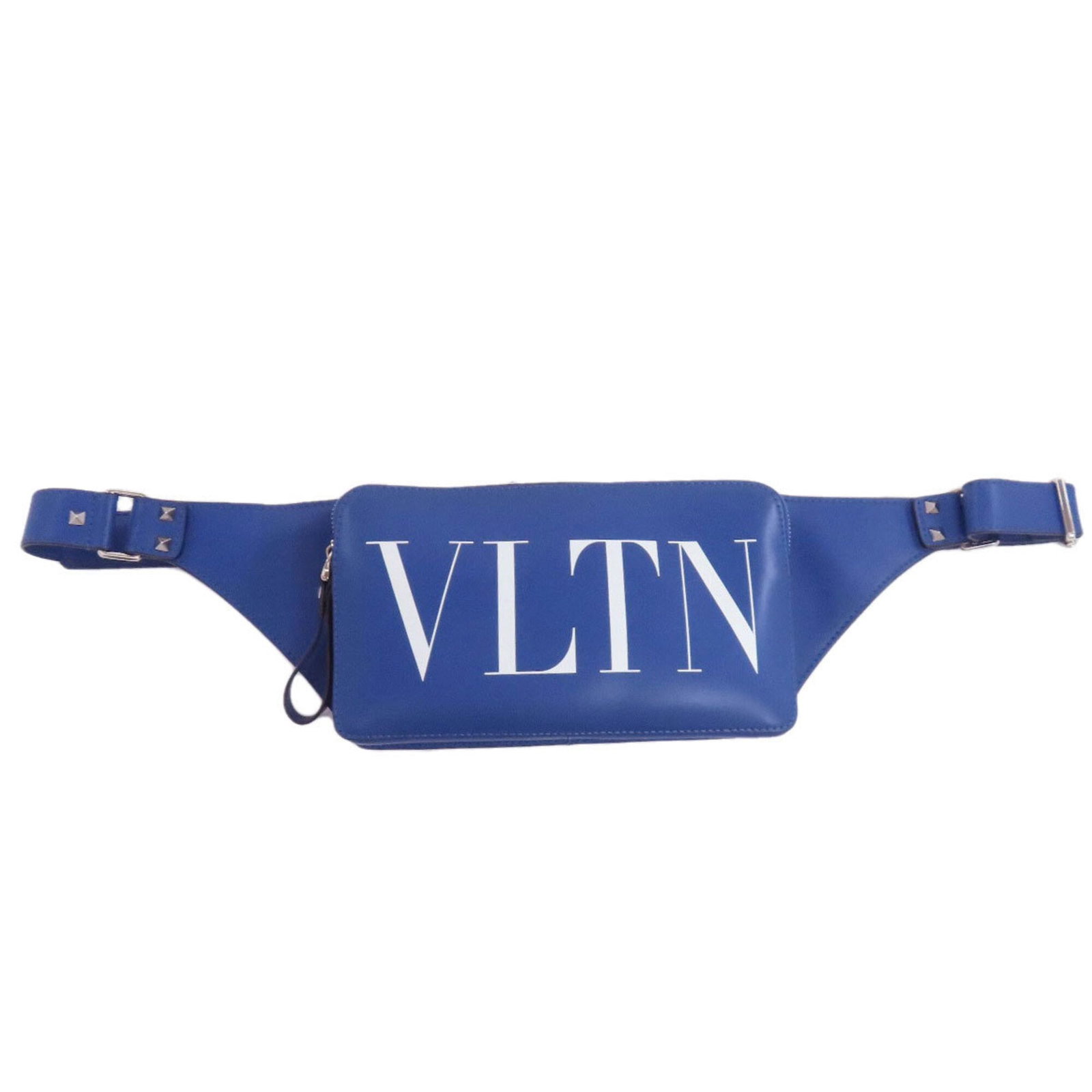 Valentino sling bag leather: Valentino sling bag leather Blue Valentino sling bag made from high-quality leather, featuring a classic design with a few traces of usage visible. The bag has some scratches and dirt but remains in v