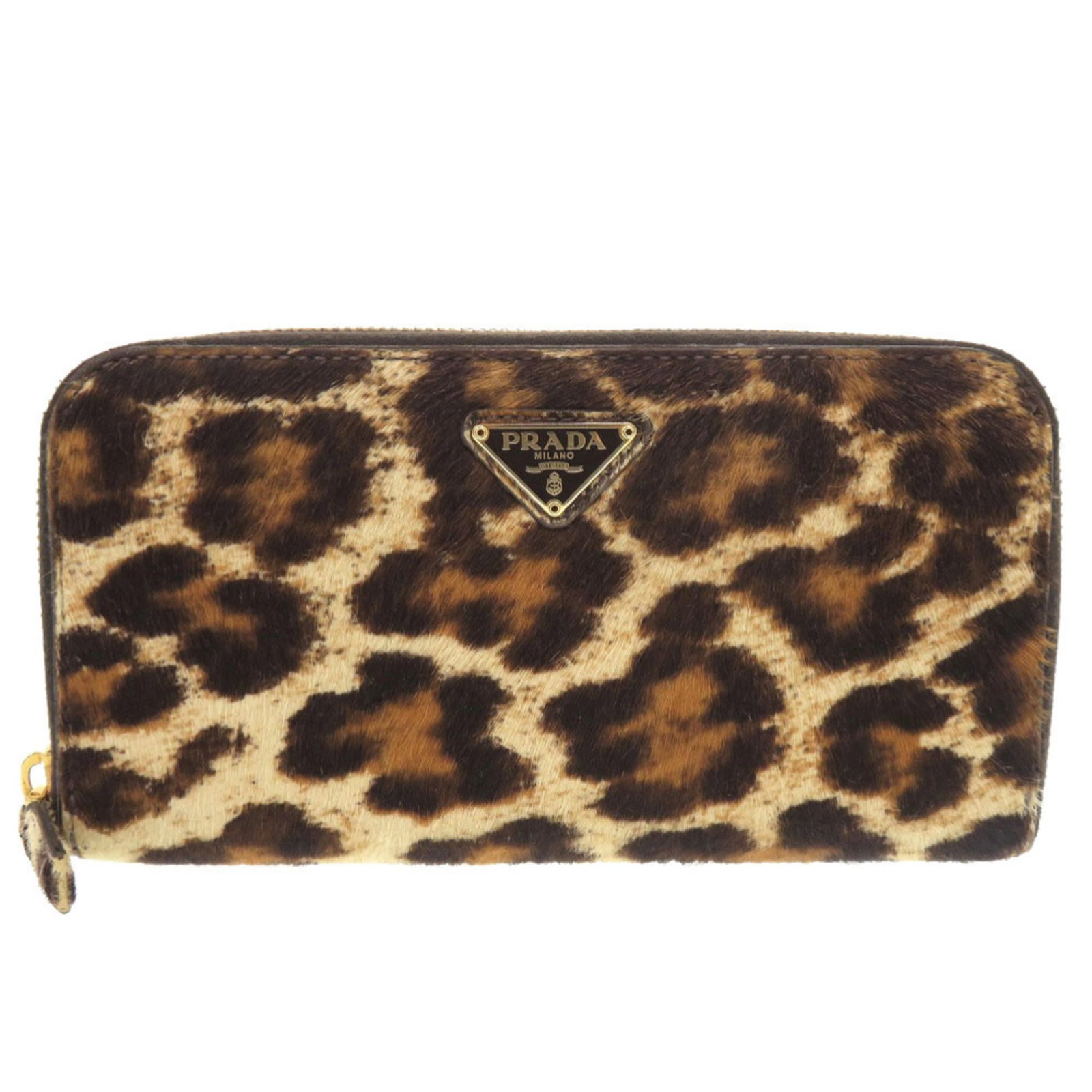 Prada Long Wallet (Bi-Fold) Leather: Prada Long Wallet (Bi-Fold) Leather The Prada Long Wallet (Bi-Fold) Leather features a classic design with a Harako leather material, available in beige and brown colors. This bi-fold wallet measures