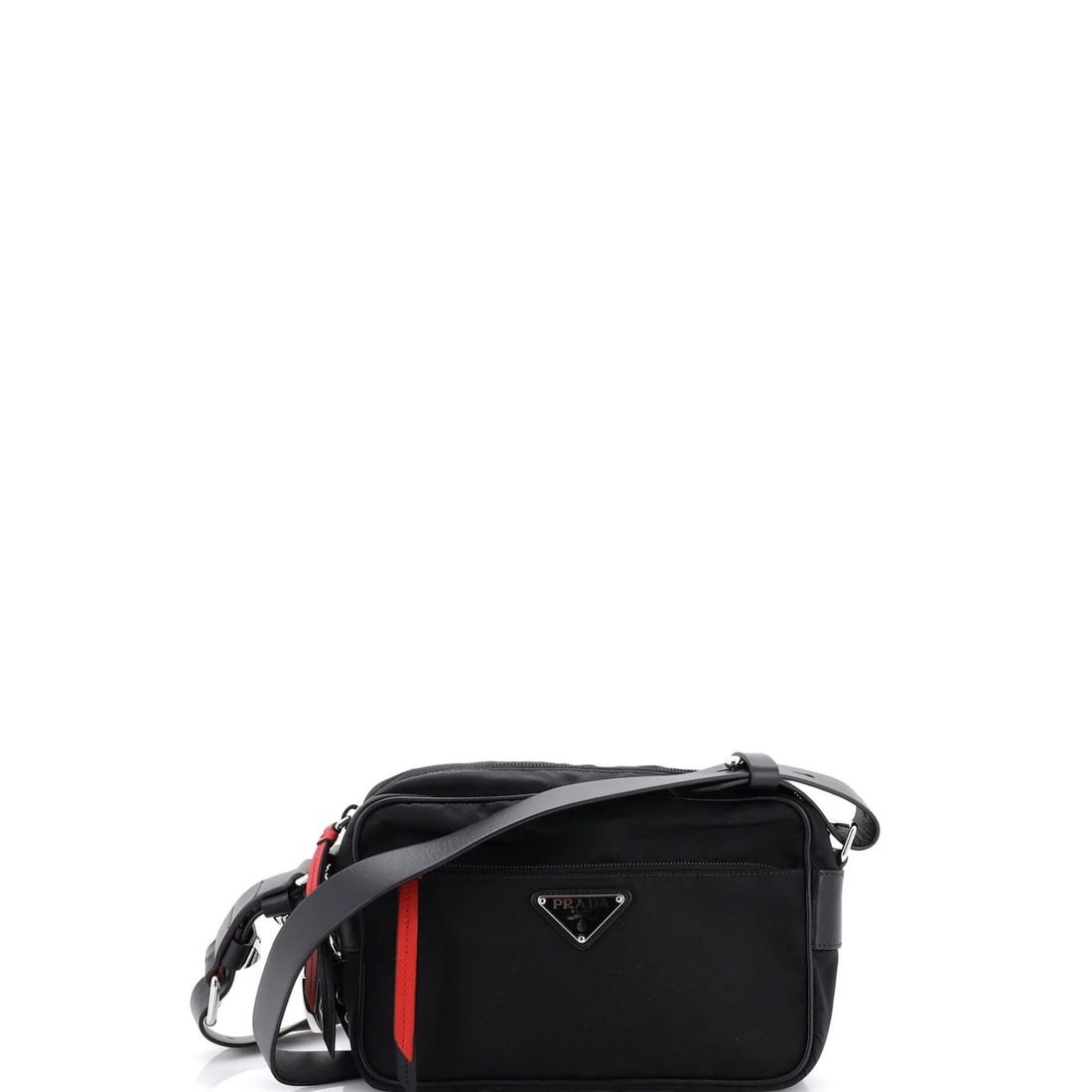 Small prada shoulder bag with leather and studded tessuto vela (1 of 5)