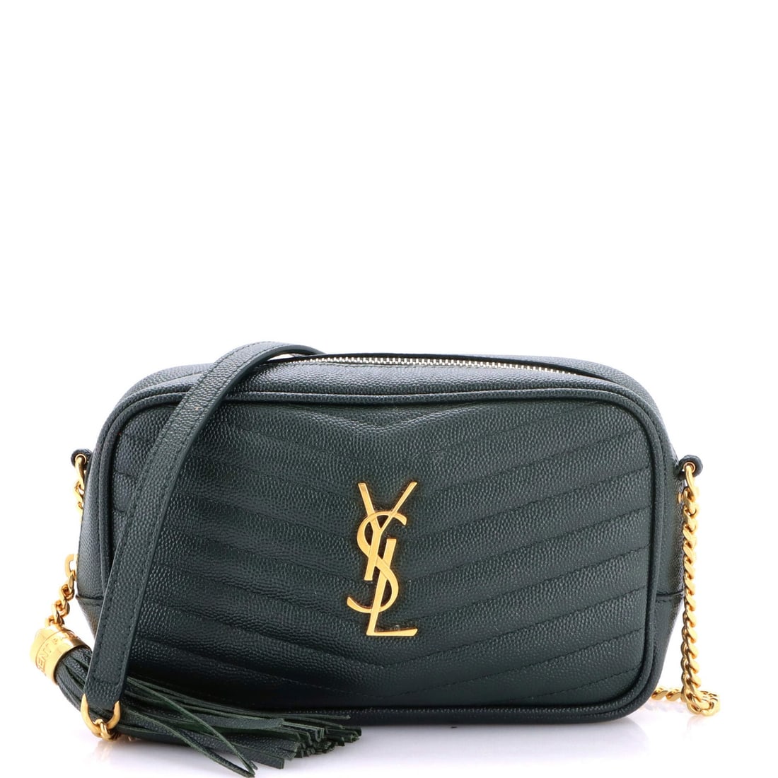 Mini Leather Matelasse Chevron Bag LouLou Saint: Mini Leather Matelasse Chevron Bag LouLou Saint Mini Leather Matelasse Chevron Bag LouLou Saint in Green. This mini cross-body bag features a striking matelasse chevron design in rich green leather, w
