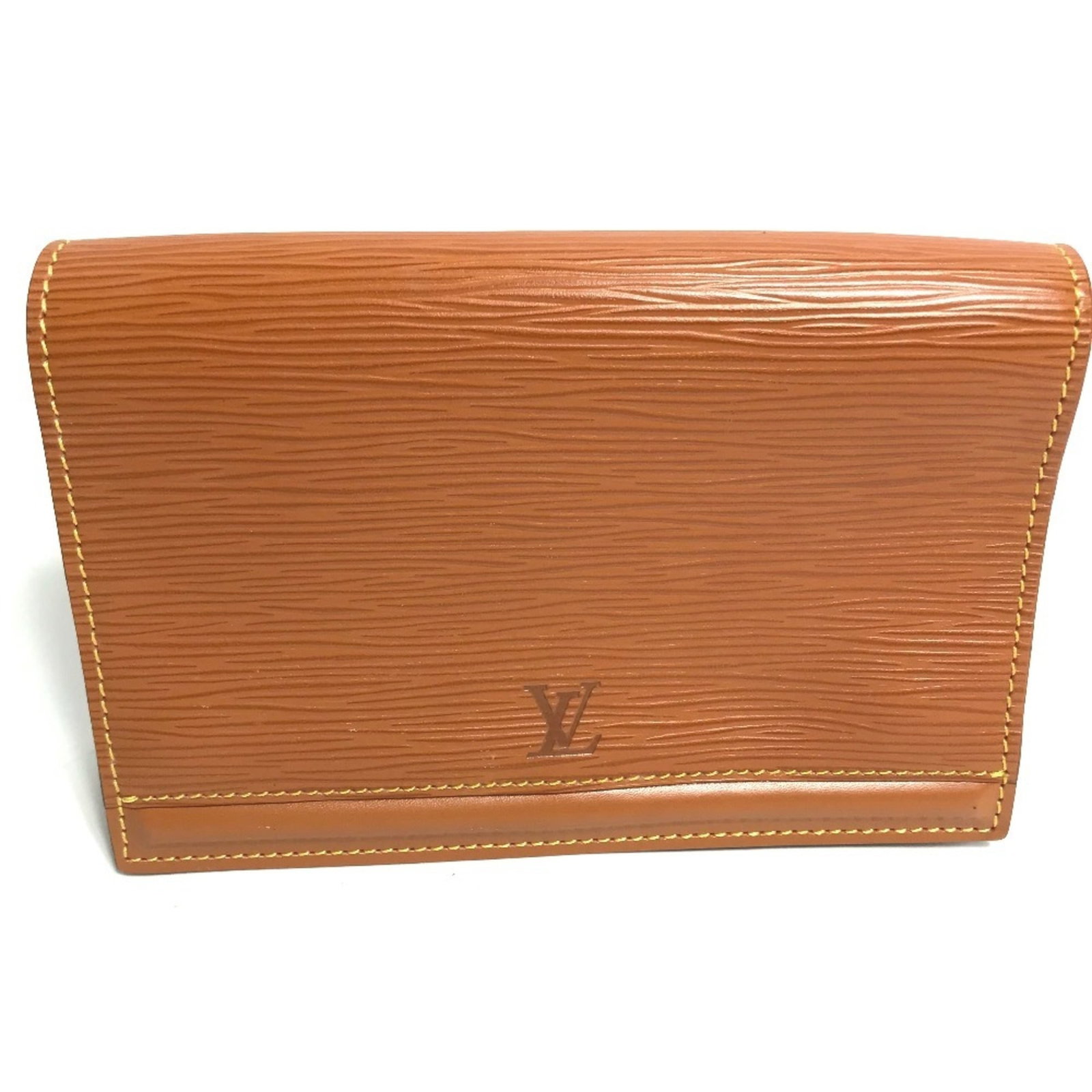 Epi Leather Pouch Louis Vuitton: Epi Leather Pouch Louis Vuitton Brown Kenyan Epi Leather Louis Vuitton Pouch with some scratches and dirt, overall in very good condition. This used pouch features the iconic Epi Leather material and