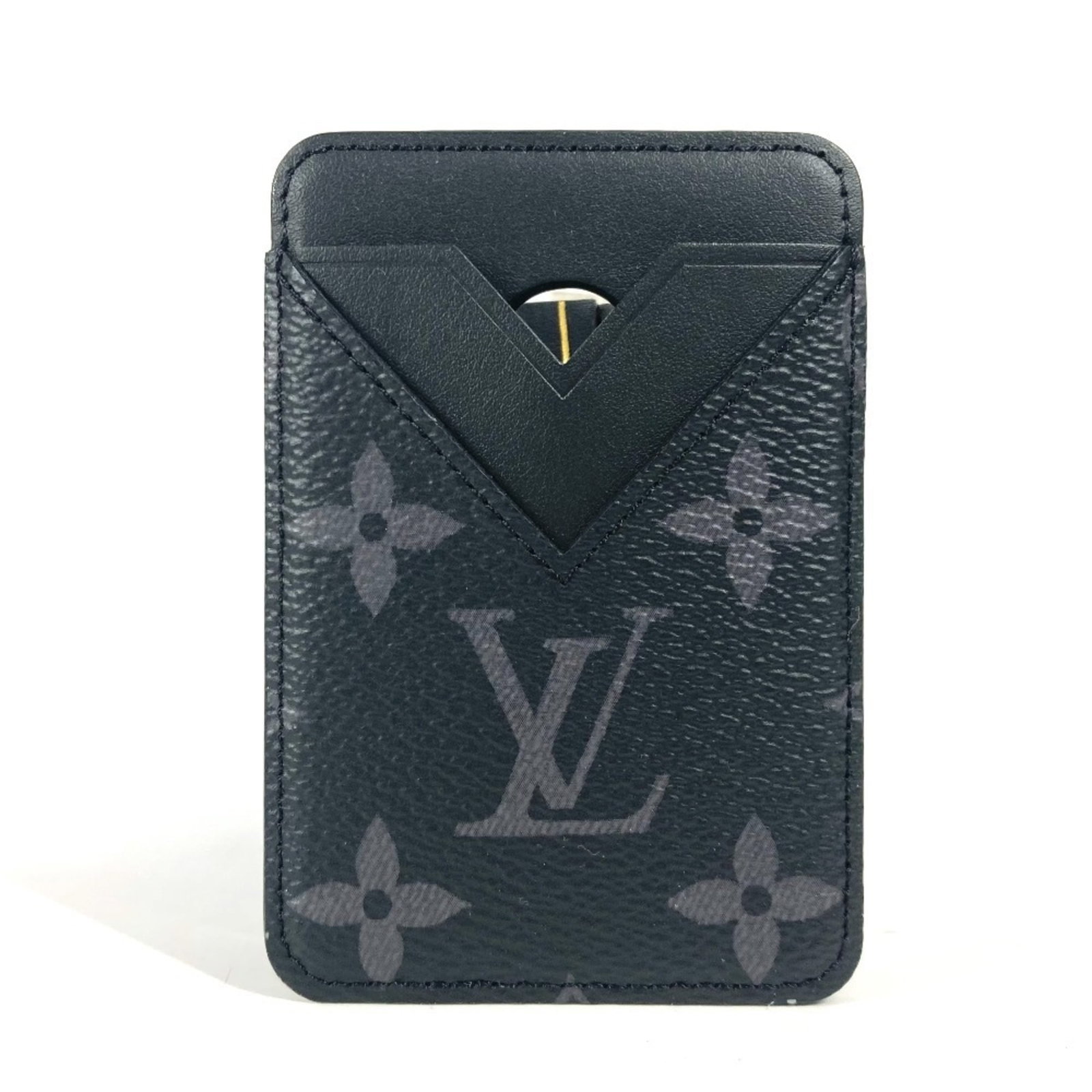 Monogram Eclipse Card Case Louis Vuitton: Monogram Eclipse Card Case Louis Vuitton Monogram Eclipse Card Case Louis Vuitton - A sleek and sophisticated accessory in black Monogram Eclipse material, featuring the iconic Louis Vuitton design.
