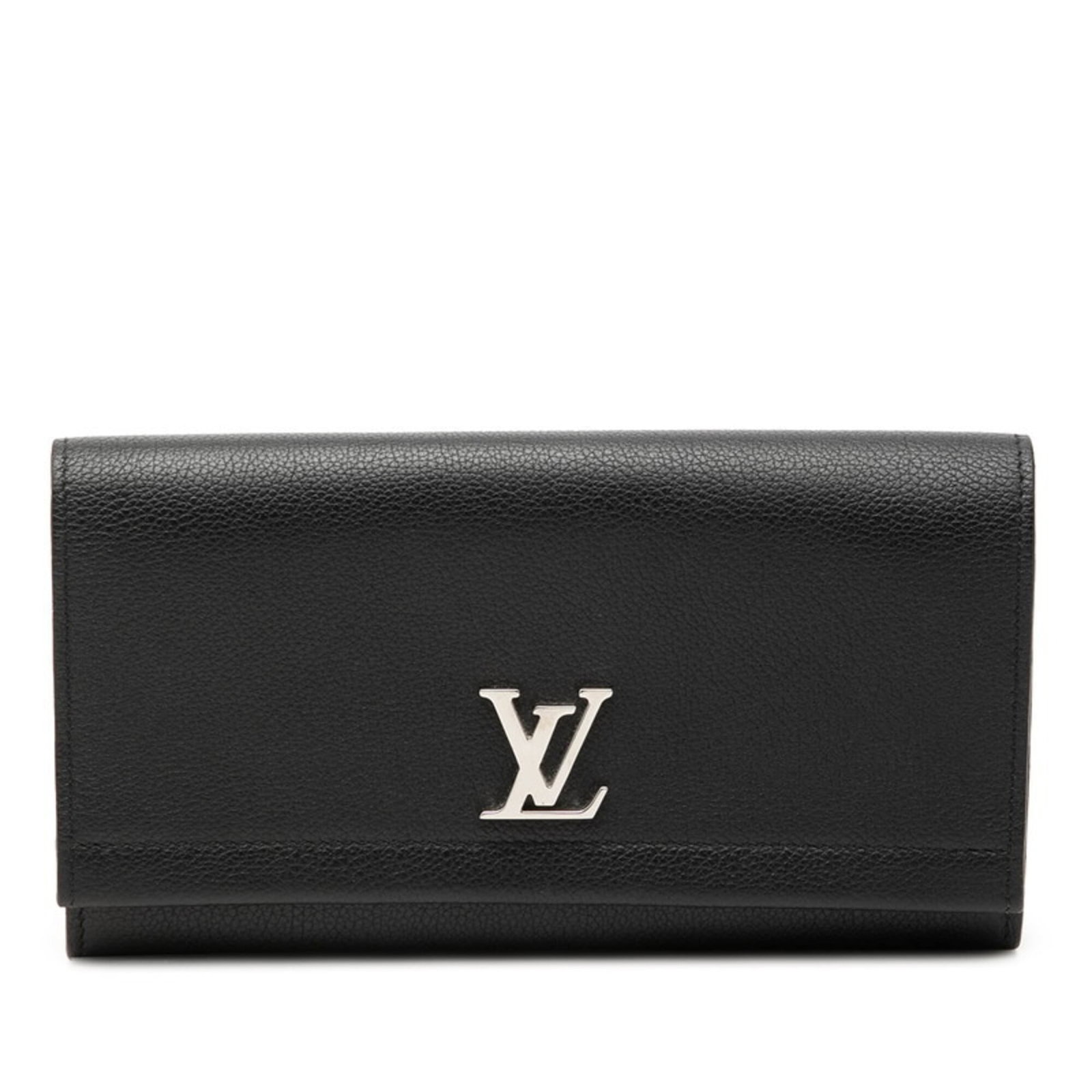 Louis Vuitton Coin Purse/ Coin Case Leather: Louis Vuitton Coin Purse/ Coin Case Leather Black Louis Vuitton Coin Purse with Traces of Usage. This classic leather coin purse features a timeless design and a button closure, measuring 11cm x 19cm