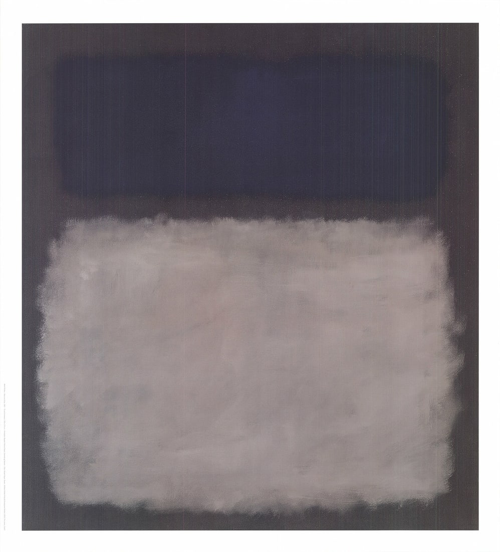 MARK ROTHKO Blue & Gray No Text 30" x 27.5" Poster 2005 Abstract Black & White (1 of 12)