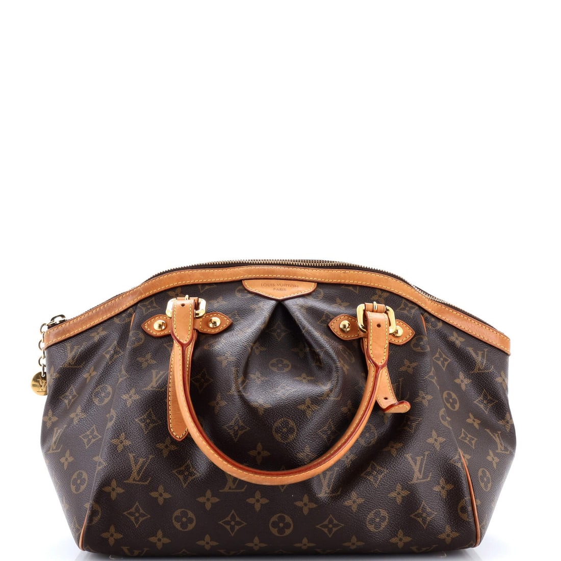 Canvas handbag monogram Louis Vuitton Tivoli: Canvas handbag monogram Louis Vuitton Tivoli Canvas handbag monogram Louis Vuitton Tivoli in brown, featuring the iconic monogram canvas design and gold hardware. This classic satchel boasts a sturdy