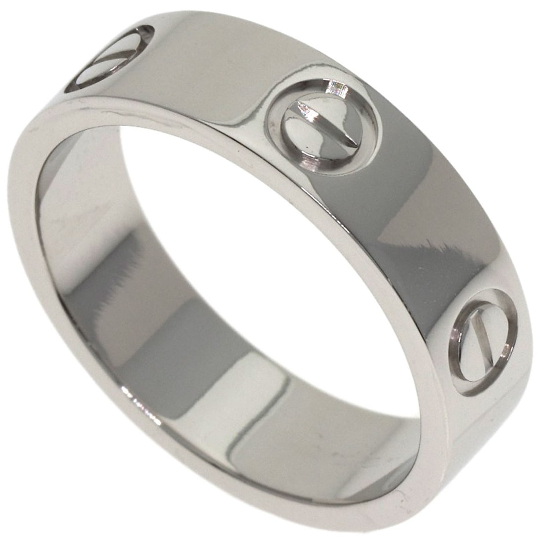 Cartier Love Ring #54 Ring Platinum Pt950: Cartier Love Ring #54 Ring Platinum Pt950 Platinum PT950 Cartier Love Ring #54 features a sleek silver metal design with no stone. This stylish ring boasts the iconic Cartier Love Ring style, crafted