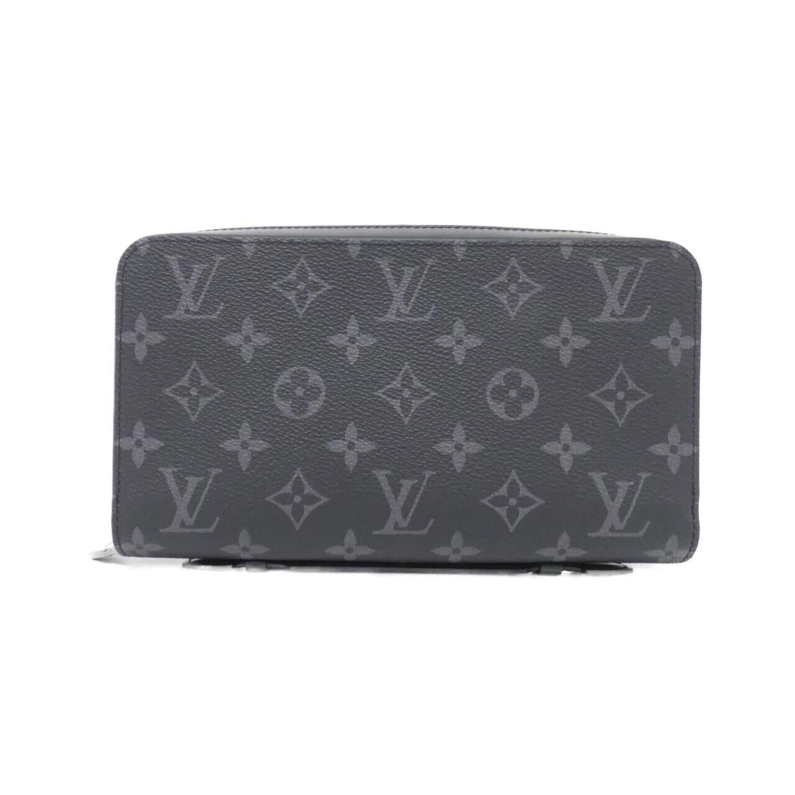 Louis Vuitton Long Wallet (Bi-Fold) Coated Canvas: Louis Vuitton Long Wallet (Bi-Fold) Coated Canvas Black Coated Canvas Louis Vuitton Long Wallet (Bi-Fold) in very good condition, with some minor scratches and dirt. This bi-fold wallet features a
