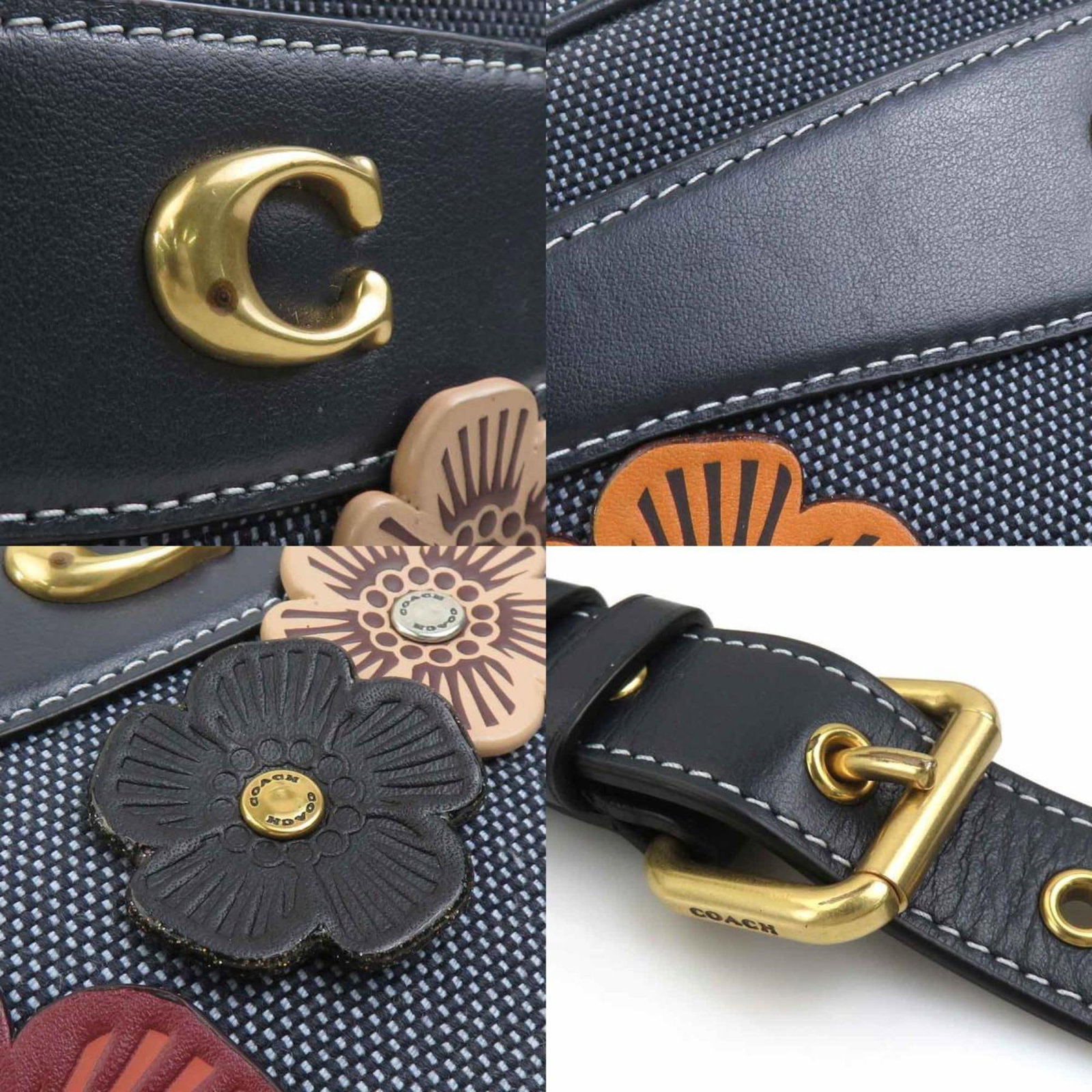 Shoulder Bag Canvas Leather - 4
