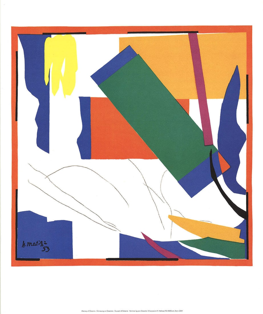HENRI MATISSE Memory of Oceania 22.75" x 18.75" Poster 2001 Modernism Multicolor (1 of 3)