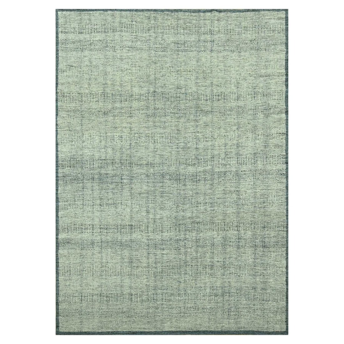 10'x13'9" Blue Distressed Rug Hand Knotted Pure Wool Oxidized Grass Design (1 of 11)