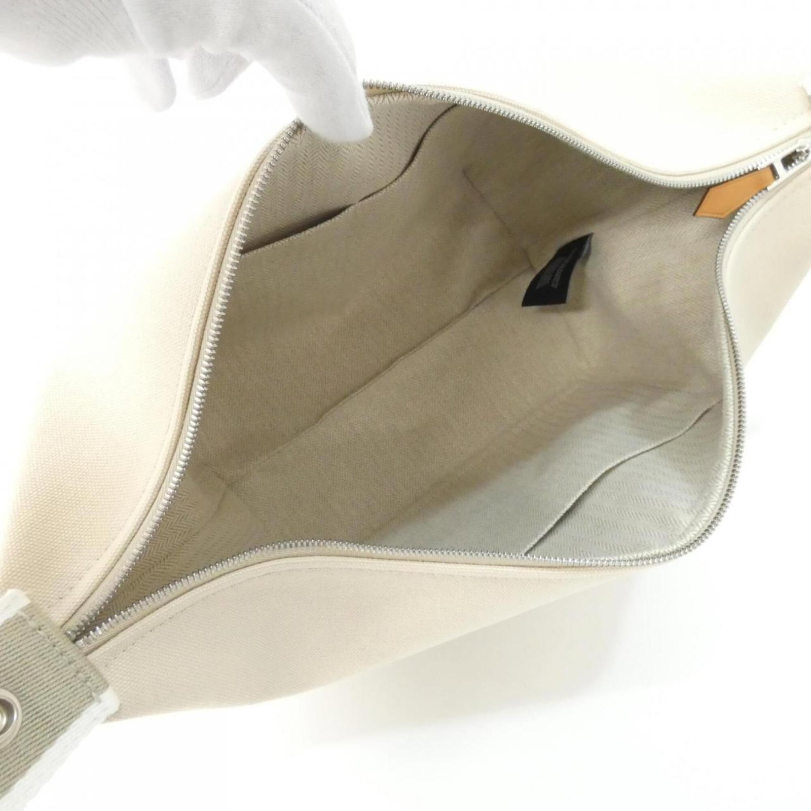Canvas pouch handbag by Hermes - 8