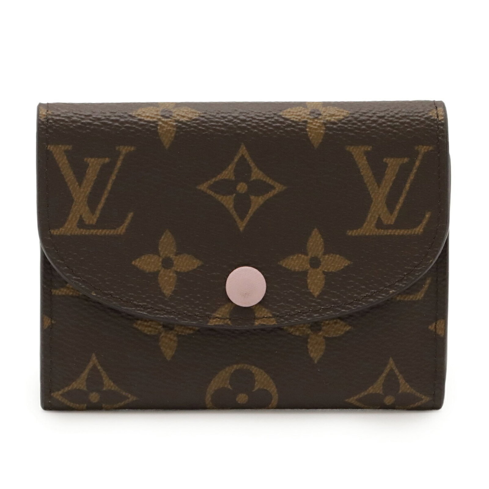 Louis Vuitton coin purse monogram case: Louis Vuitton coin purse monogram case The Louis Vuitton coin purse monogram case features the iconic brand's signature rose ballerine pattern, adding a touch of elegance to any accessory. Made from h