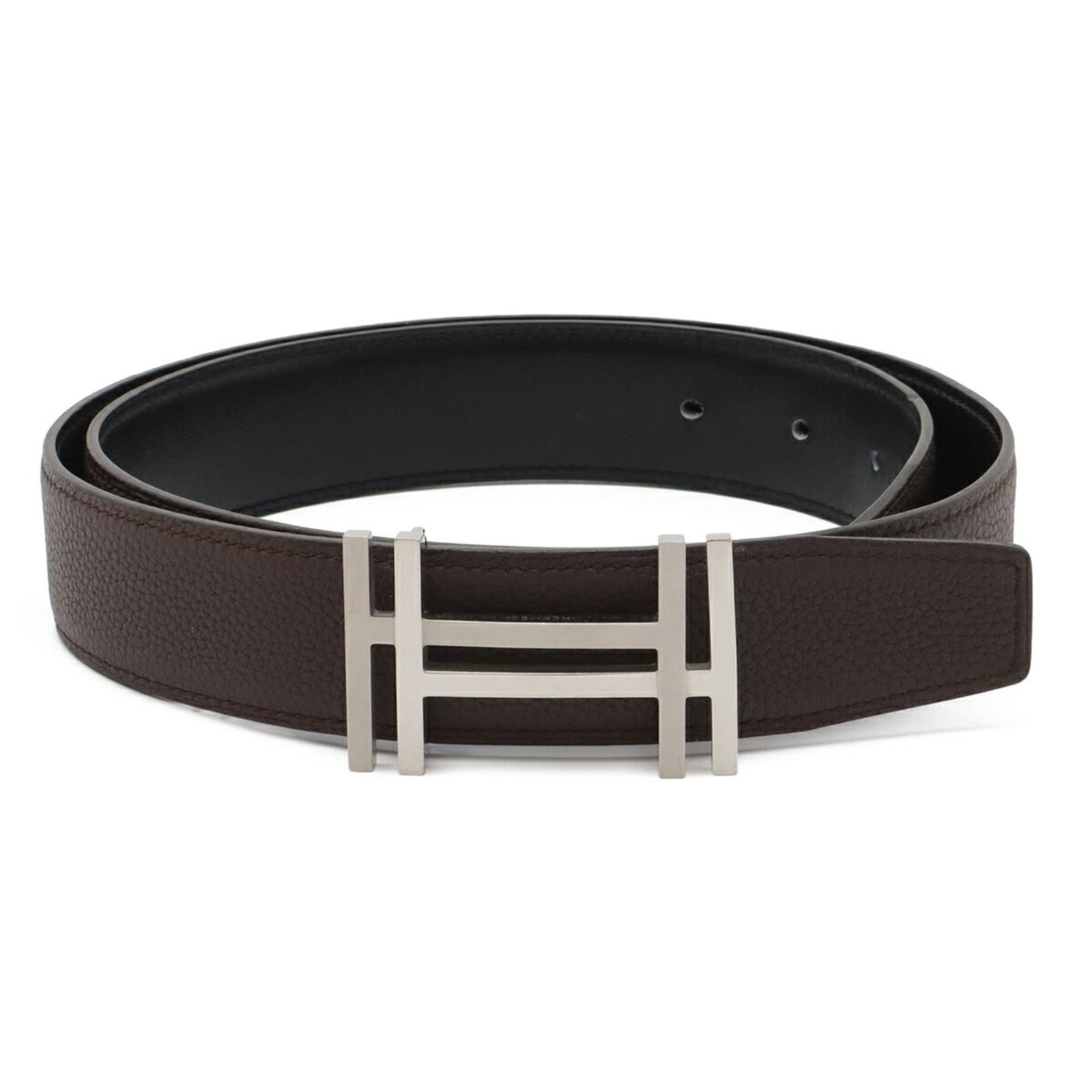 Hermes Standard Belt: Hermes Standard Belt A pre-owned Hermes Standard Belt in black, brown, or dark brown leather, with a length of 82.5cm / 32.48'', offering a classic and timeless accessory for those who appreciate qual