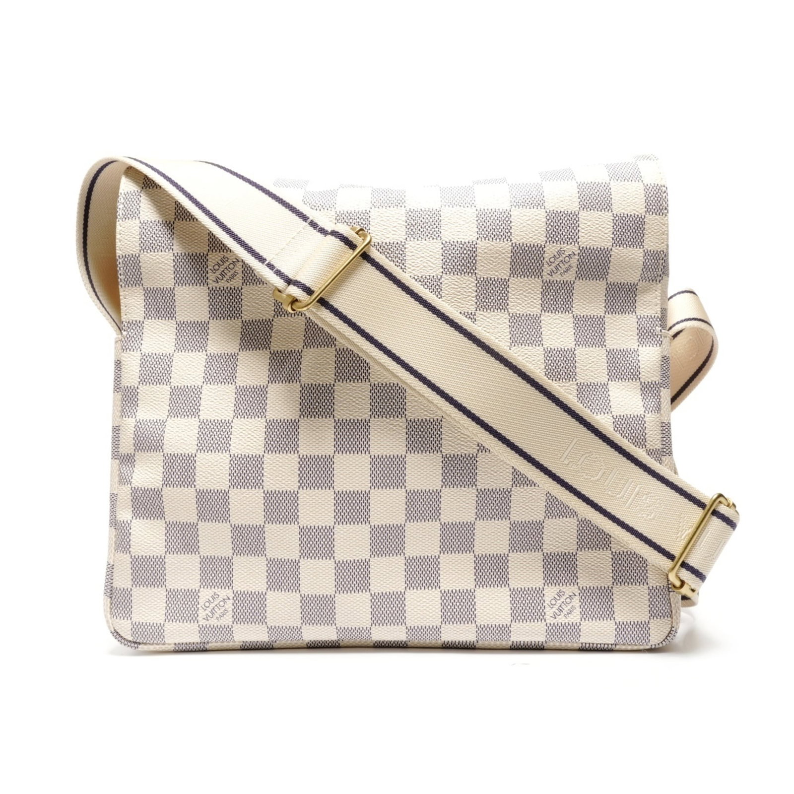 Damier Azur Louis Vuitton Shoulder Bag: Damier Azur Louis Vuitton Shoulder Bag Damier Azur Louis Vuitton Shoulder Bag - A stylish and iconic accessory, this white Damier Azur shoulder bag features the classic Louis Vuitton design. Measuring