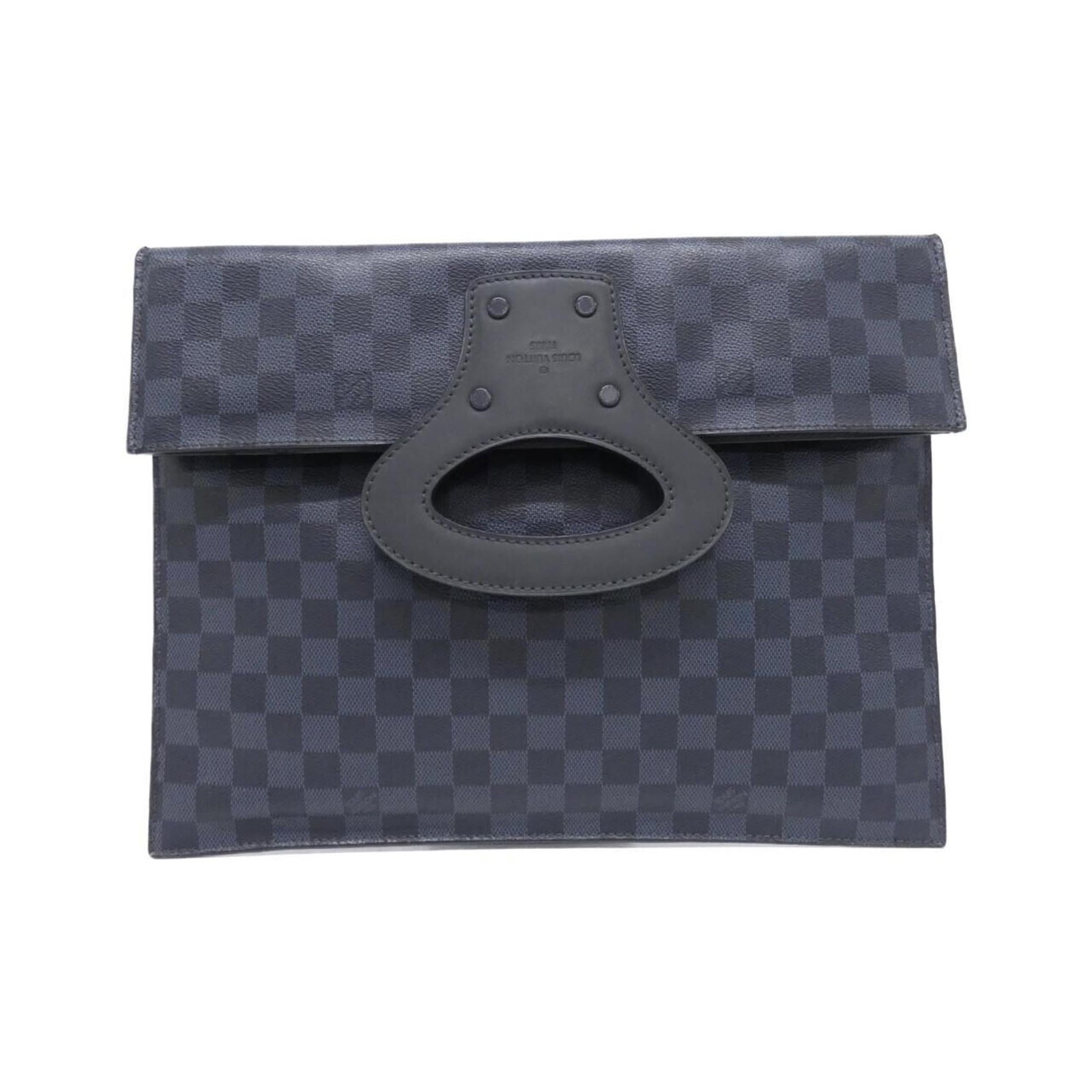 Canvas coated handbag Louis Vuitton: Canvas coated handbag Louis Vuitton Canvas coated handbag in black and cobalt, featuring a classic Louis Vuitton design. The bag's coated canvas material provides durability and style, while the