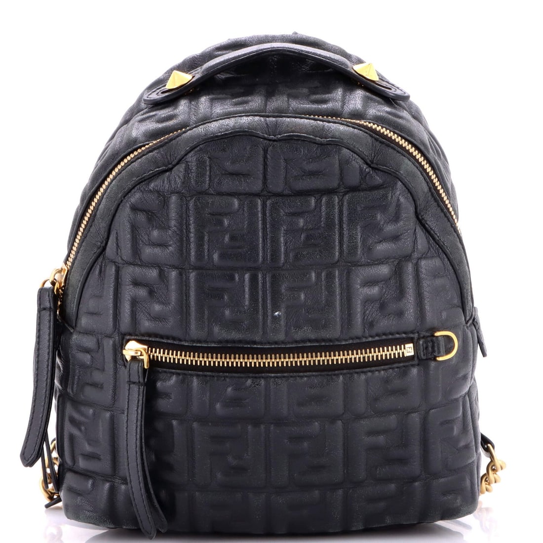 Fendi Zucca Embossed Leather Backpack Mini By (1 of 8)