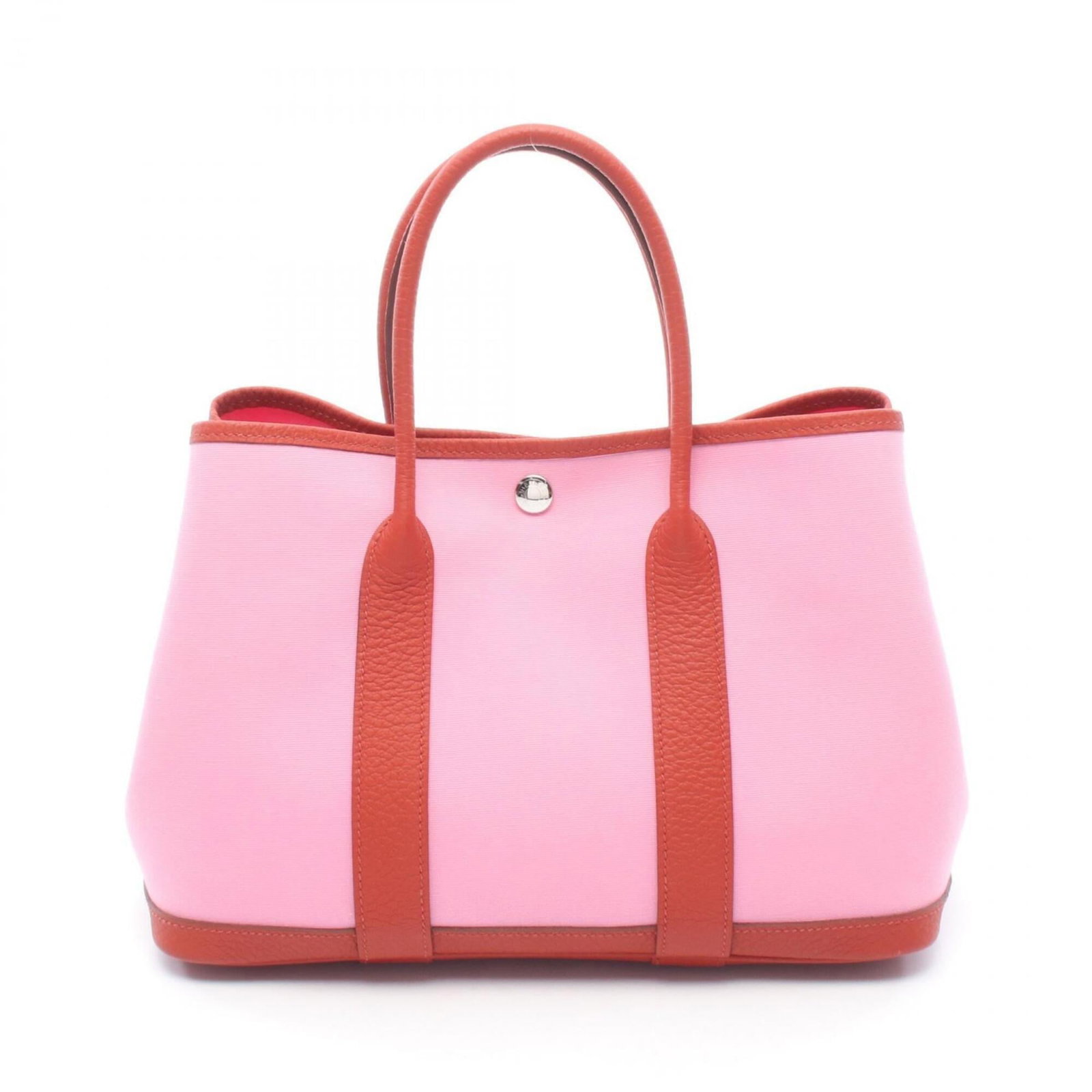 Hermes Handbag Tote Bag Toile Officier Negonda Leather: Hermes Handbag Tote Bag Toile Officier Negonda Leather Toile Officier Negonda Leather Handbag Tote Bag features a unique pink and red color combination, adding a touch of elegance to any outfit. Made
