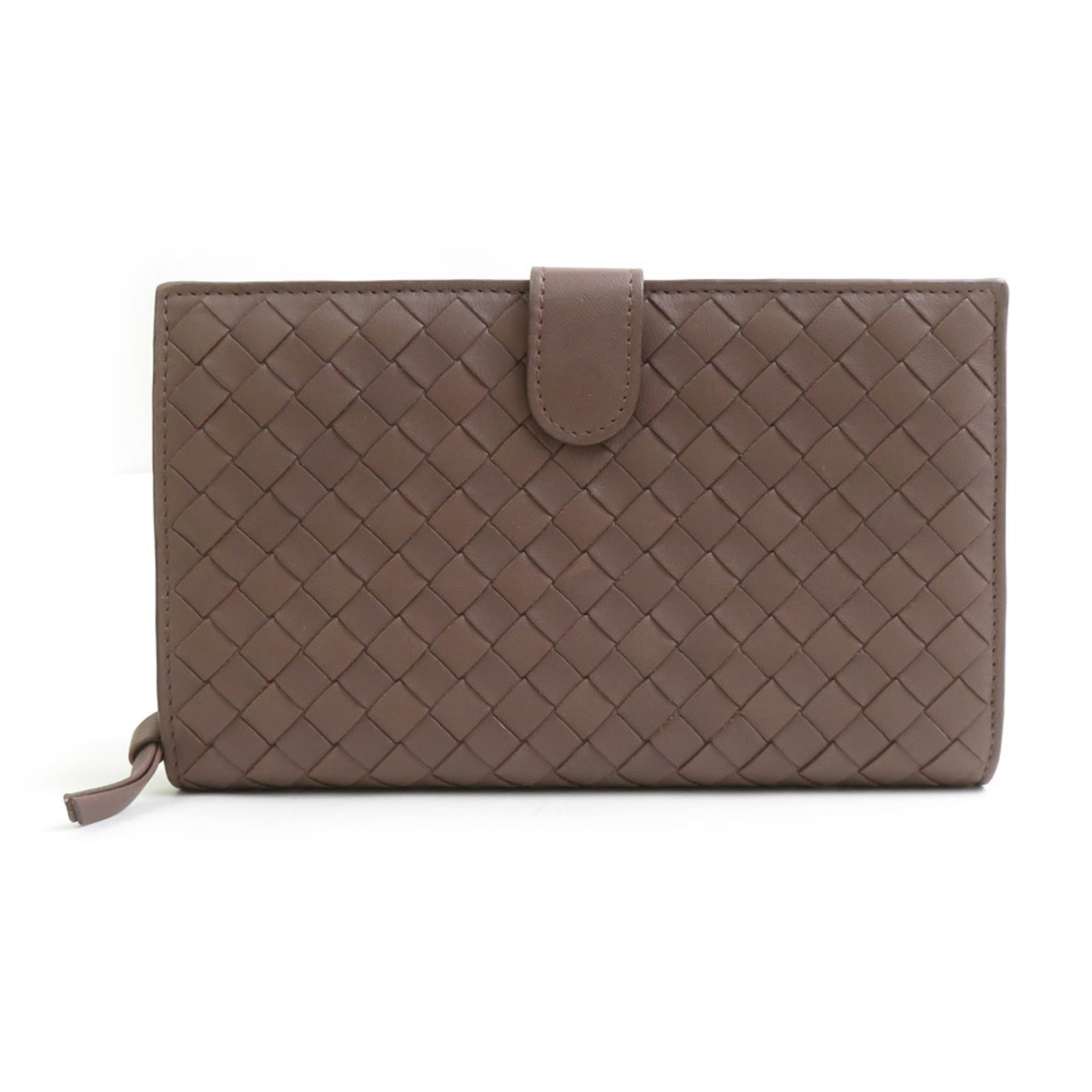 Bottega Veneta Middle Wallet (Bi-Fold) Intrecciato: Bottega Veneta Middle Wallet (Bi-Fold) Intrecciato The Bottega Veneta Middle Wallet (Bi-Fold) Intrecciato features the iconic brand's signature woven leather design, crafted from high-quality intrecci
