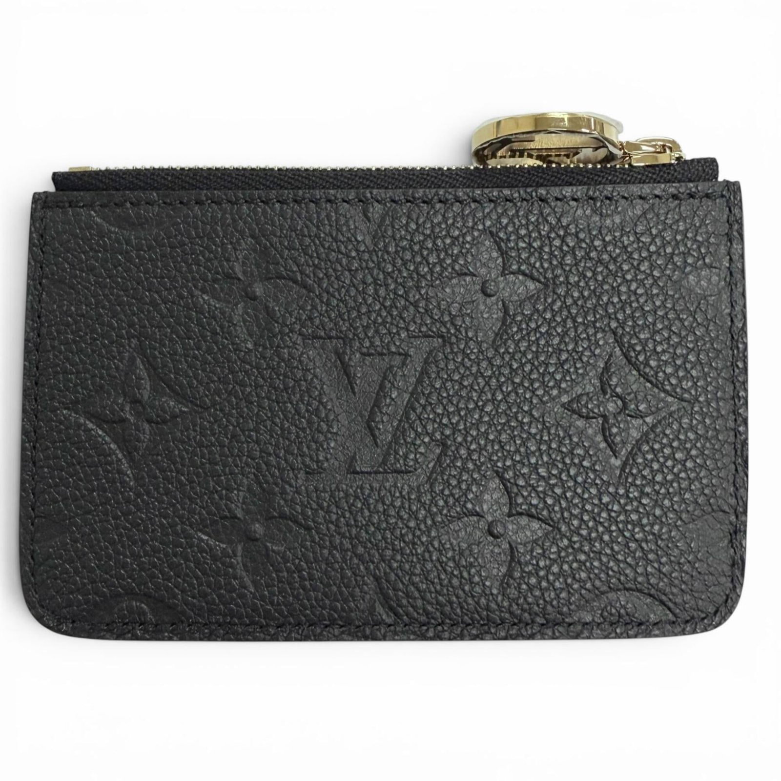 Monogram Empreinte Card Case Louis Vuitton: Monogram Empreinte Card Case Louis Vuitton Monogram Empreinte Card Case Louis Vuitton in Black. This used, like new card case features the iconic Monogram Empreinte pattern and boasts a sleek black fi