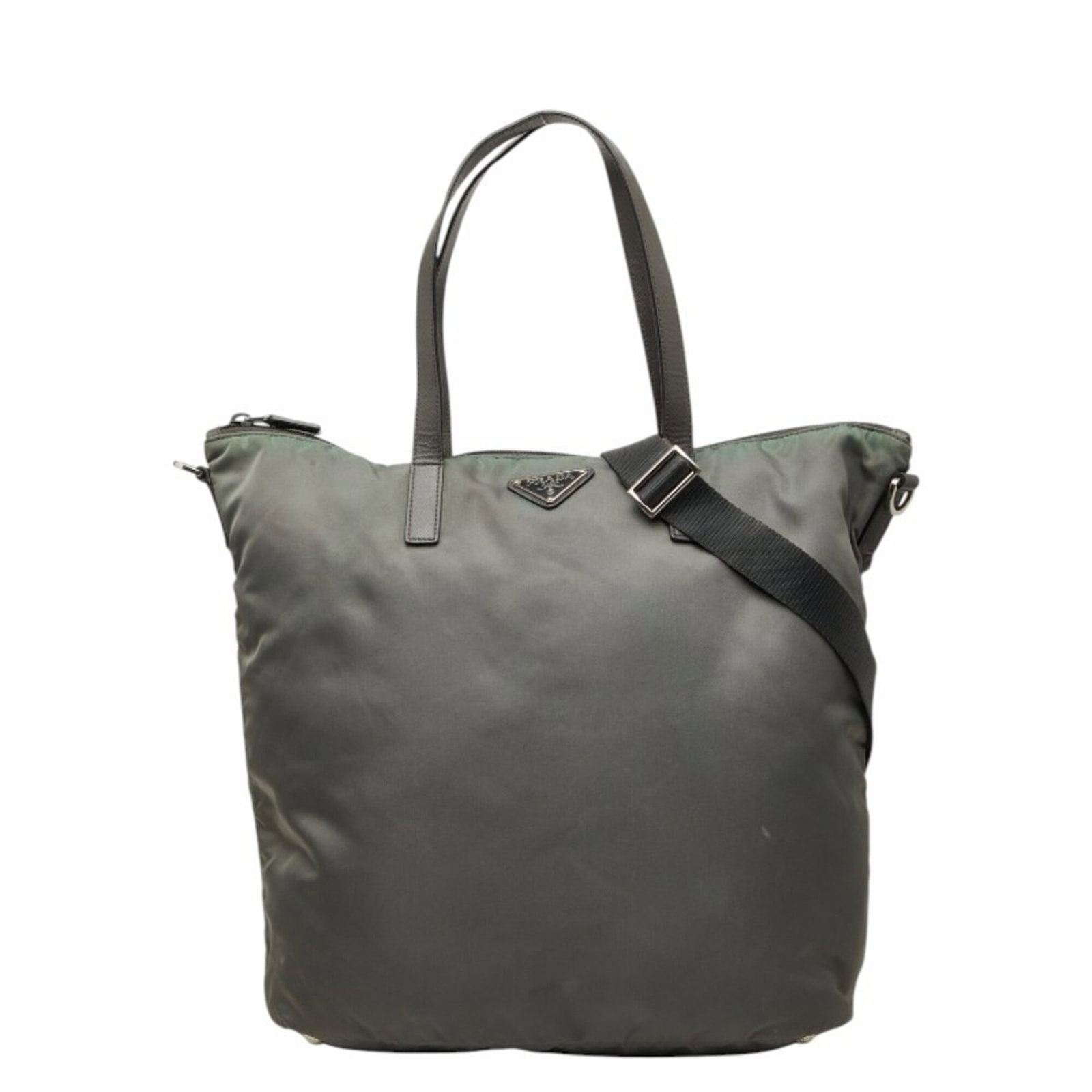 Prada Handbag Shoulder Bag Nylon Leather (1 of 12)