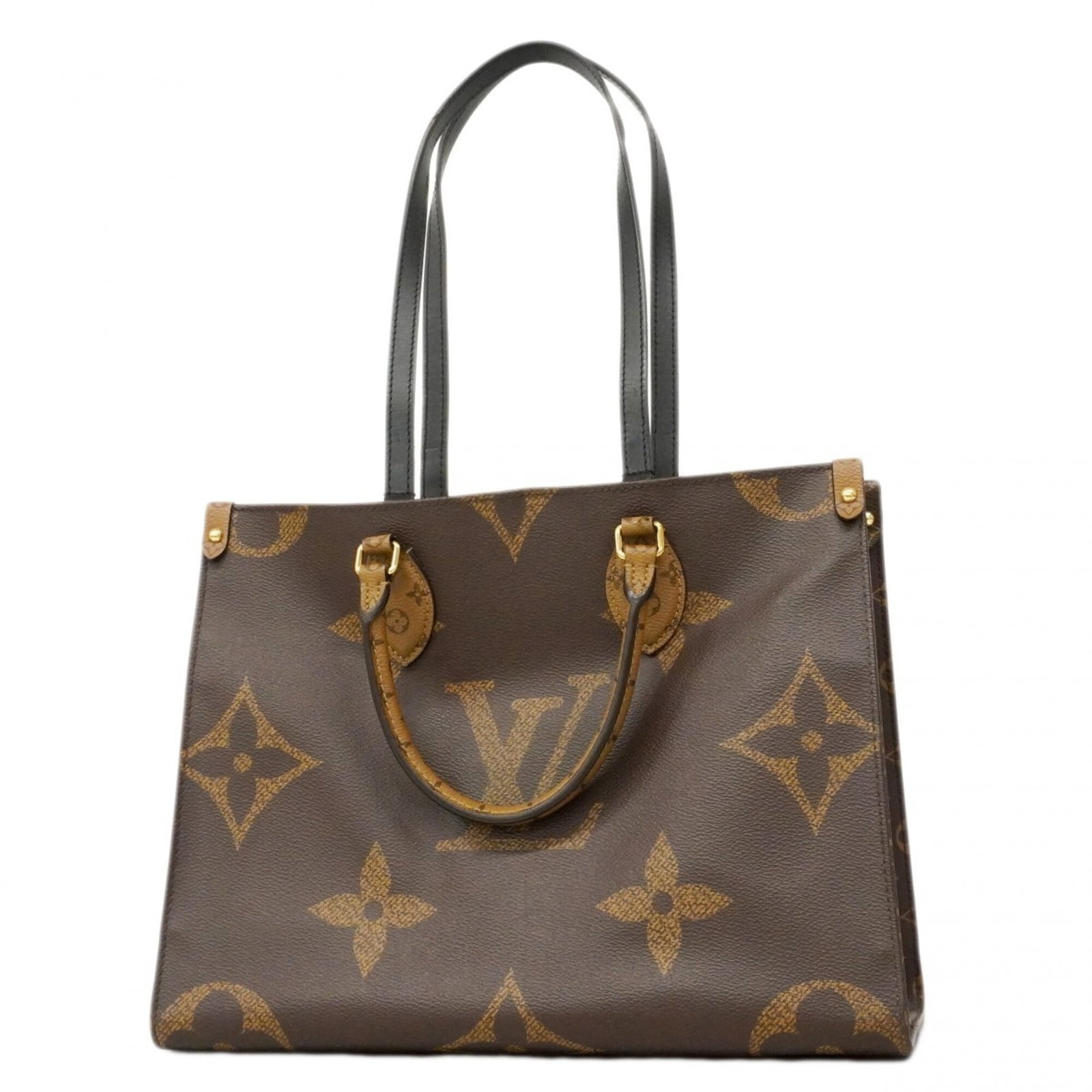 Vuitton Louis Tote Bag: Vuitton Louis Tote Bag Brown Louis Vuitton tote bag with a classic design, measuring 27cm x 34cm x 15cm. The bag shows signs of usage, including scratches and dirt, but remains in good condition.